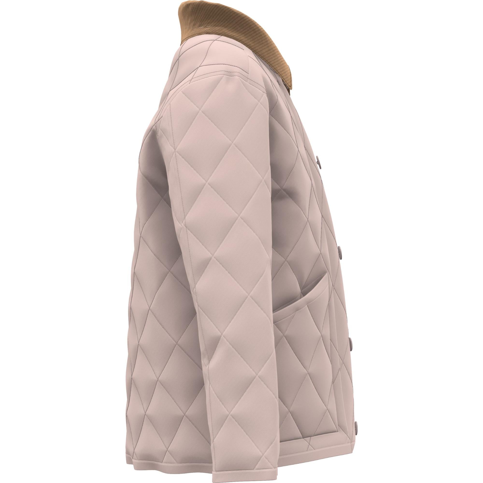 코듀로이 칼라 다이아몬드 퀼팅 재킷