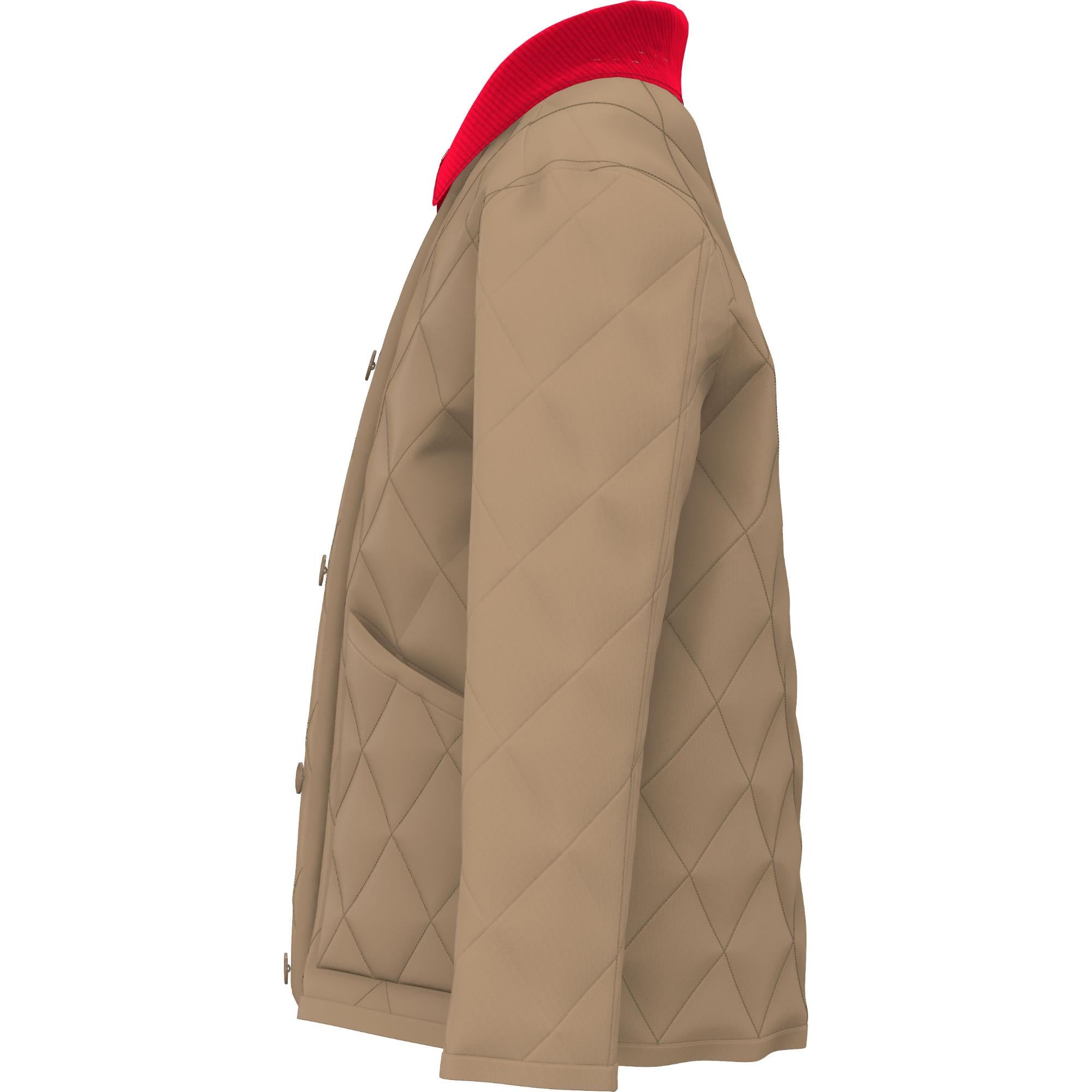 코듀로이 칼라 다이아몬드 퀼팅 재킷