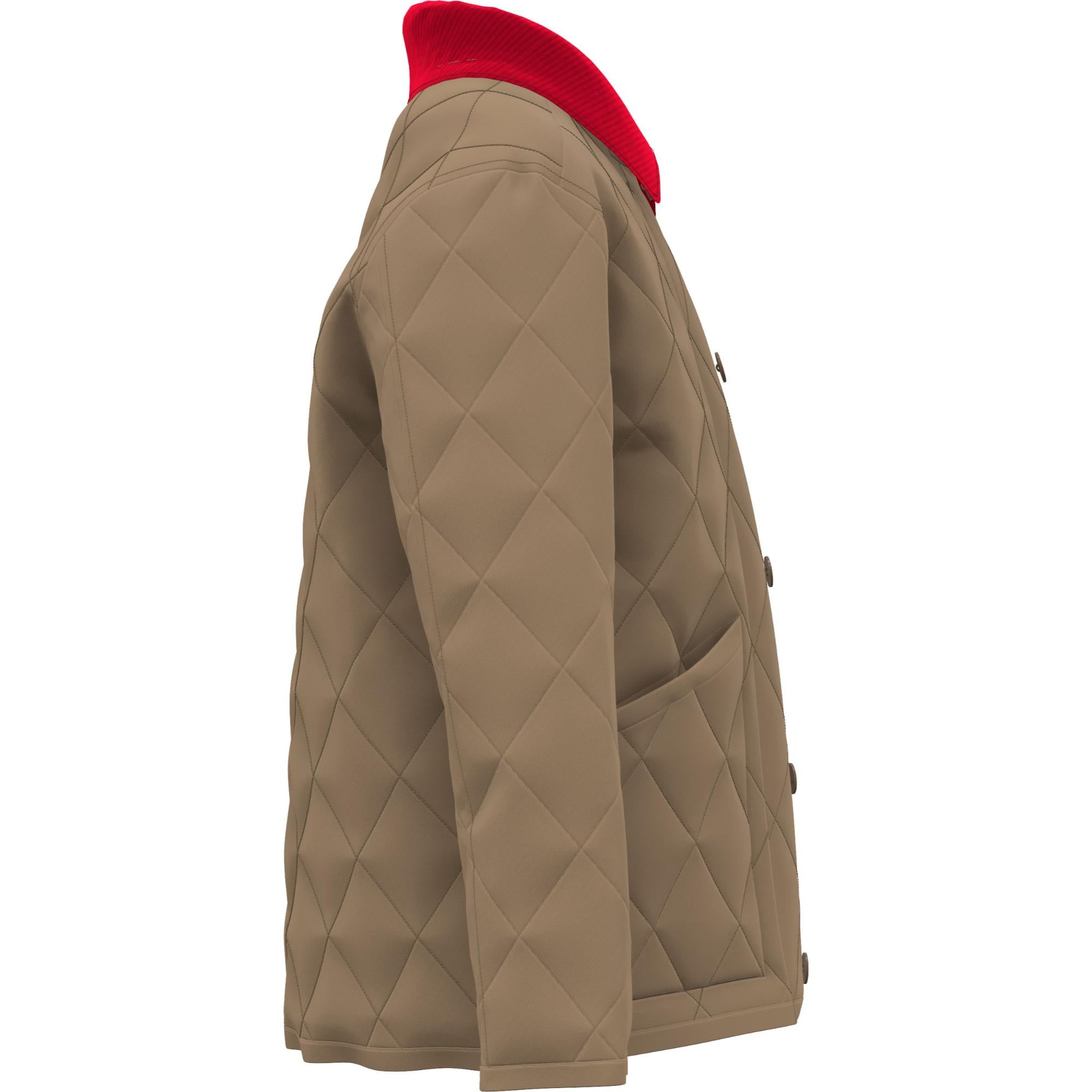 코듀로이 칼라 다이아몬드 퀼팅 재킷