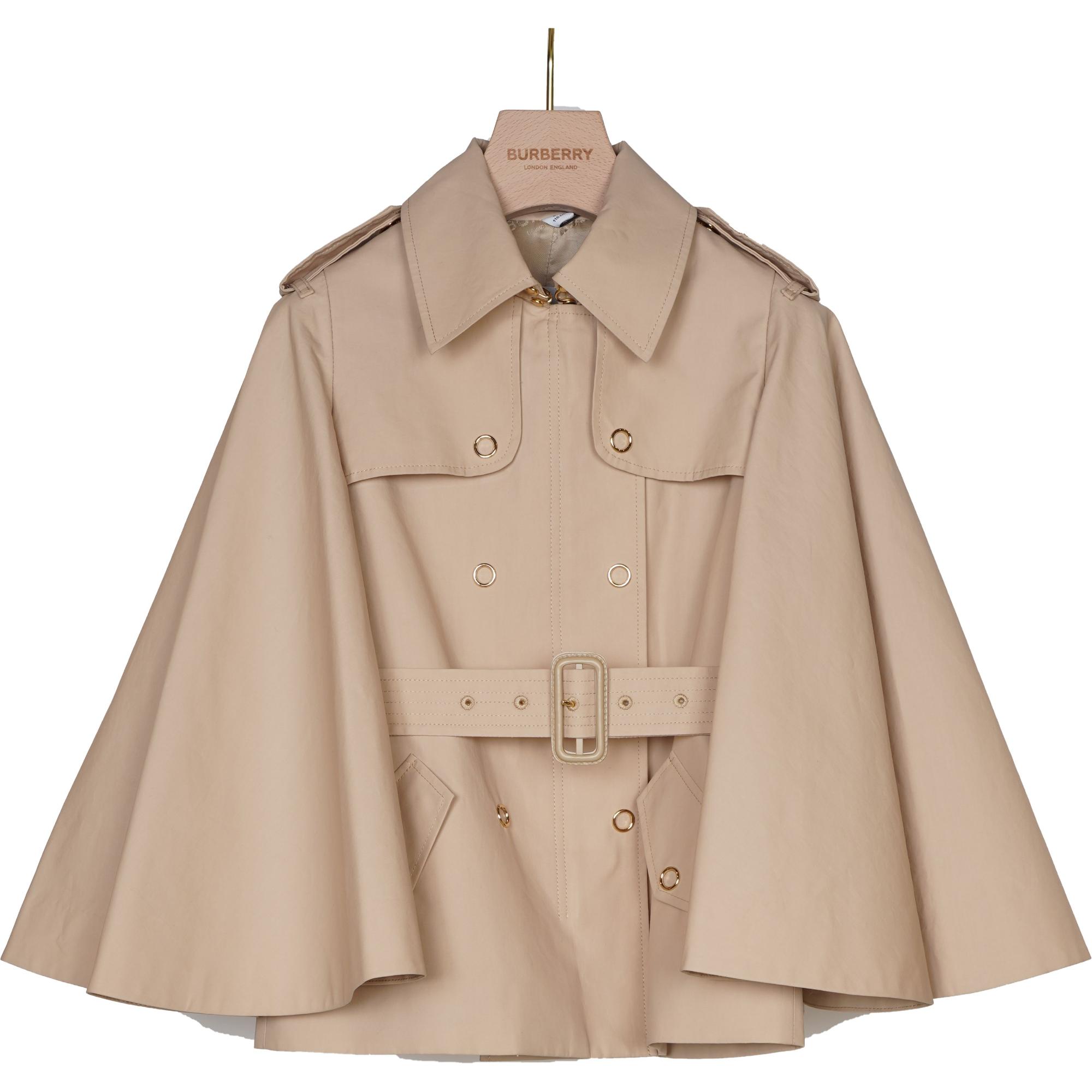 플레어 슬리브 코튼 트렌치코트