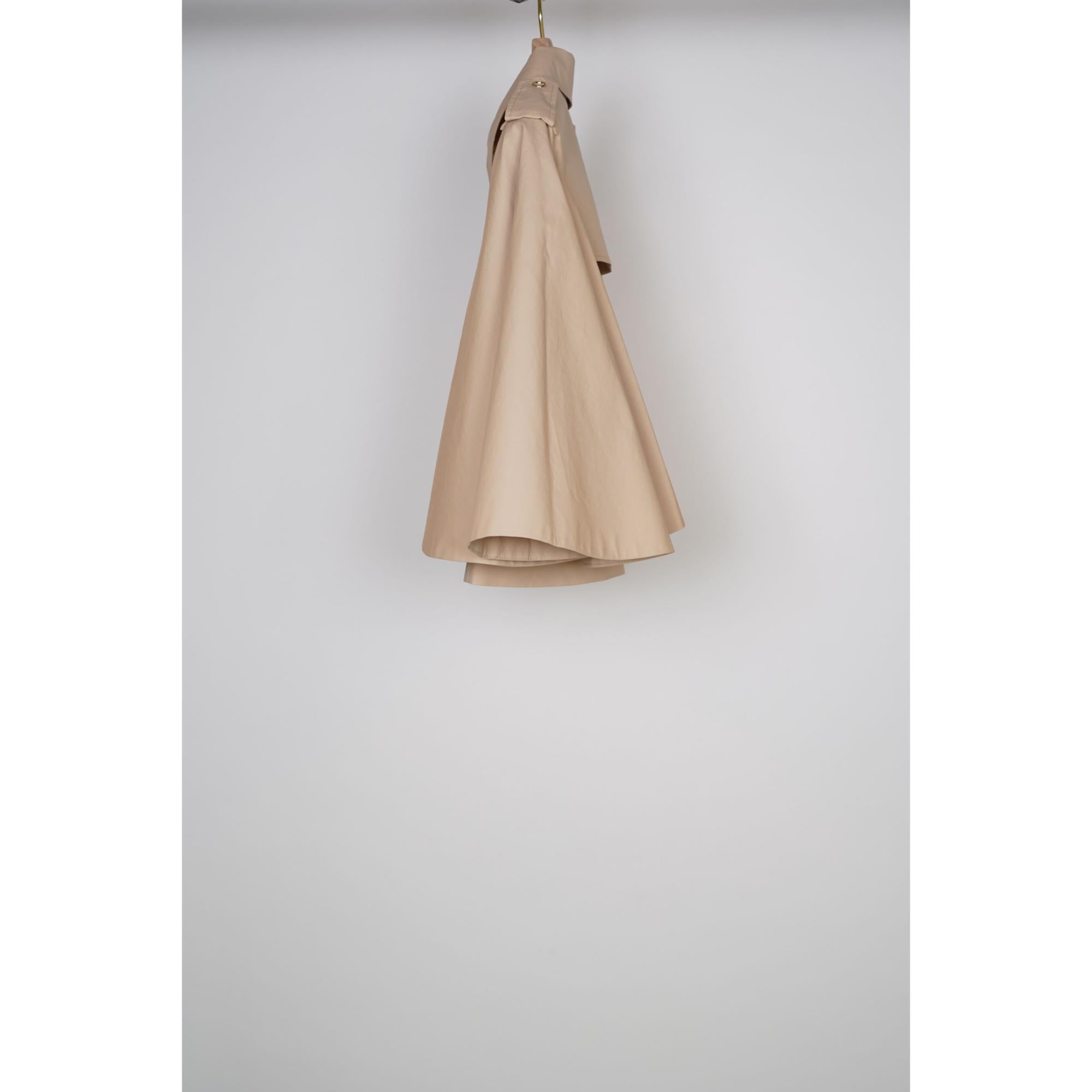 플레어 슬리브 코튼 트렌치코트