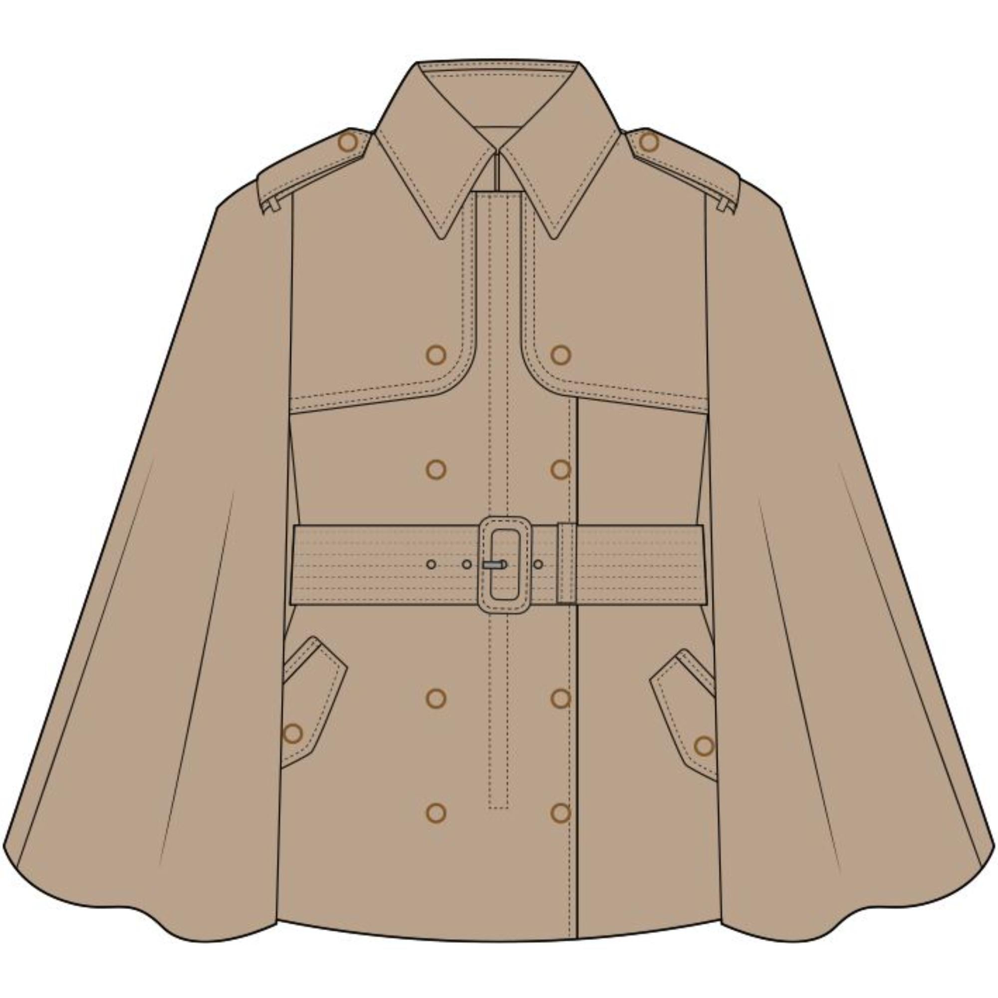 플레어 슬리브 코튼 트렌치코트