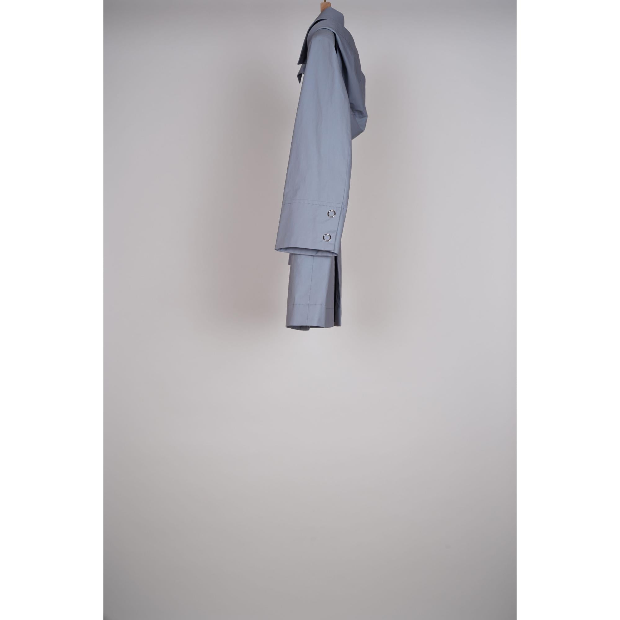 디태처블 후드 코튼 트렌치코트