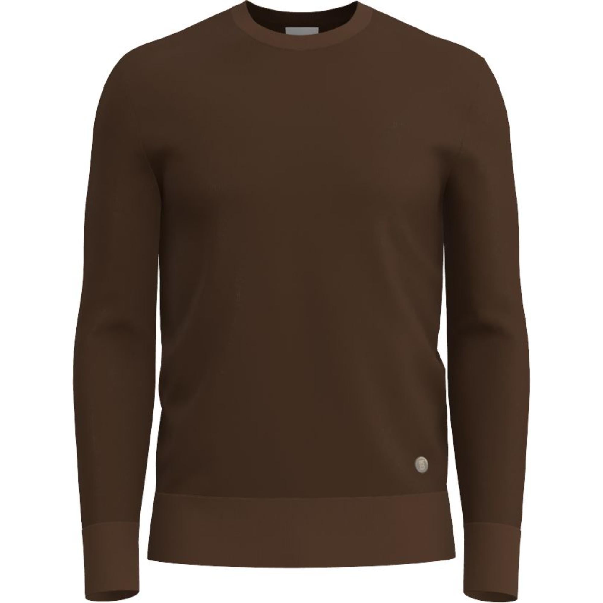 울소재의 크루넥의 베이직한 실루엣의 남성 니트웨어