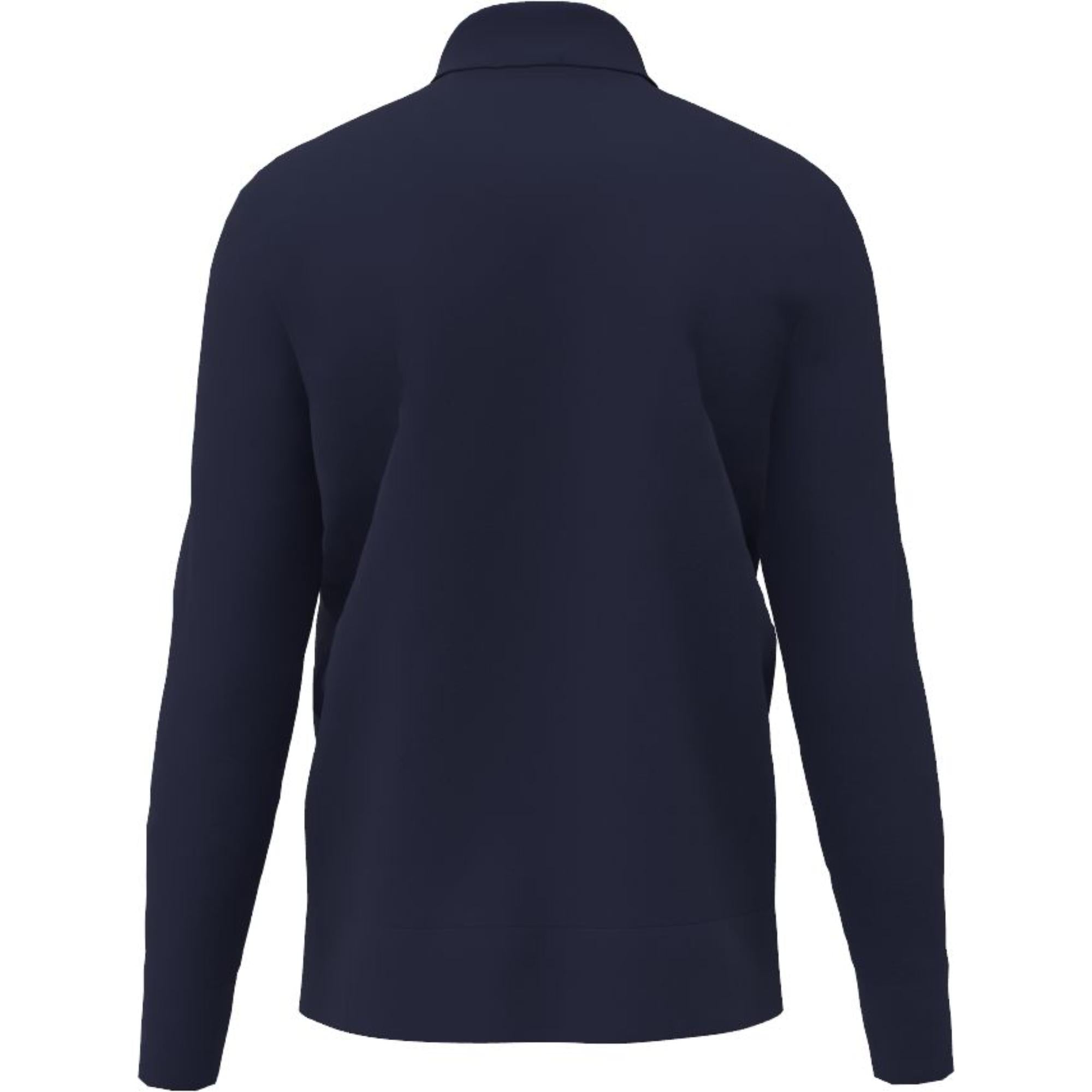 롱 슬리브 모노그램 모티프 울 블렌드 폴로셔츠