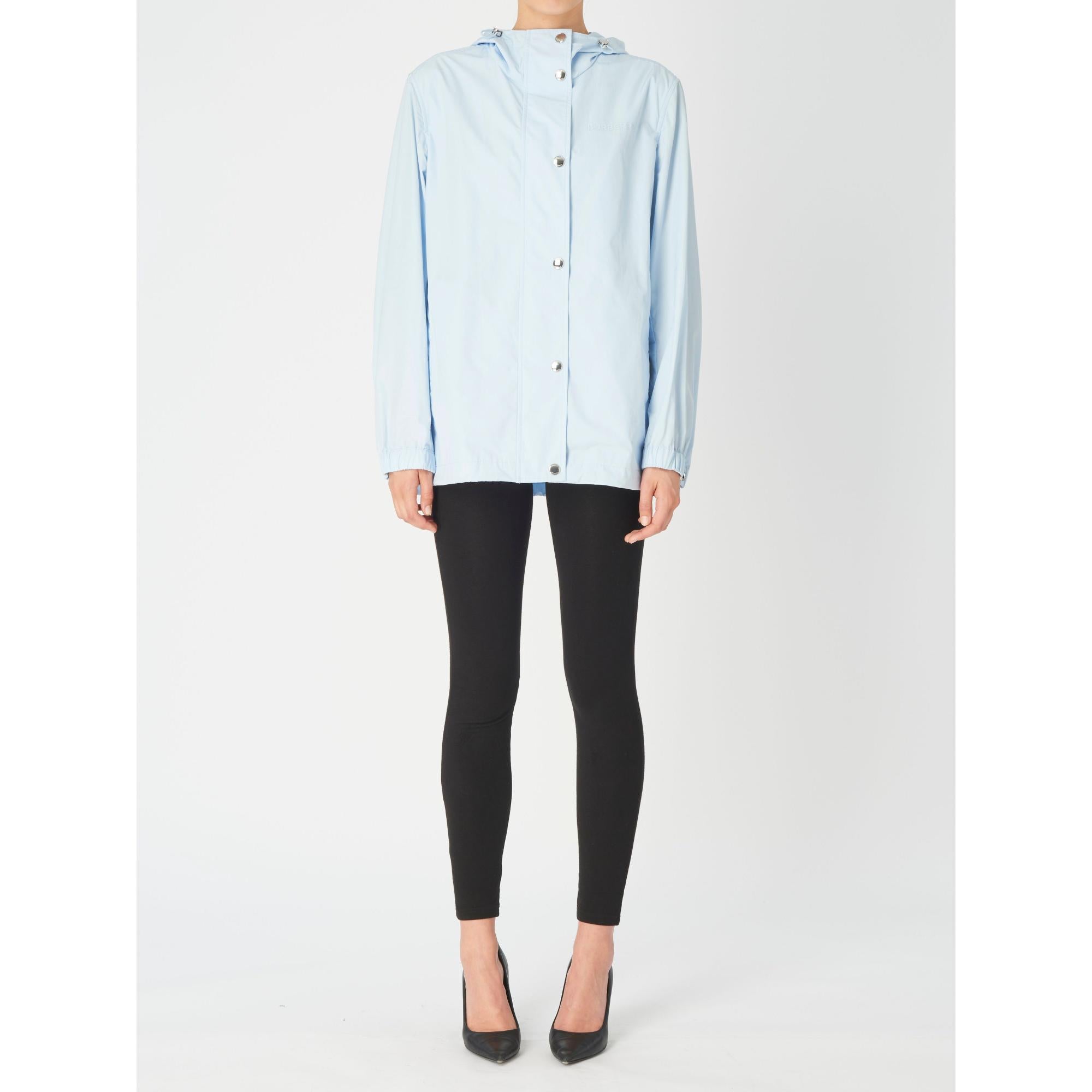 로고 프린트 코튼 블렌드 후드 재킷