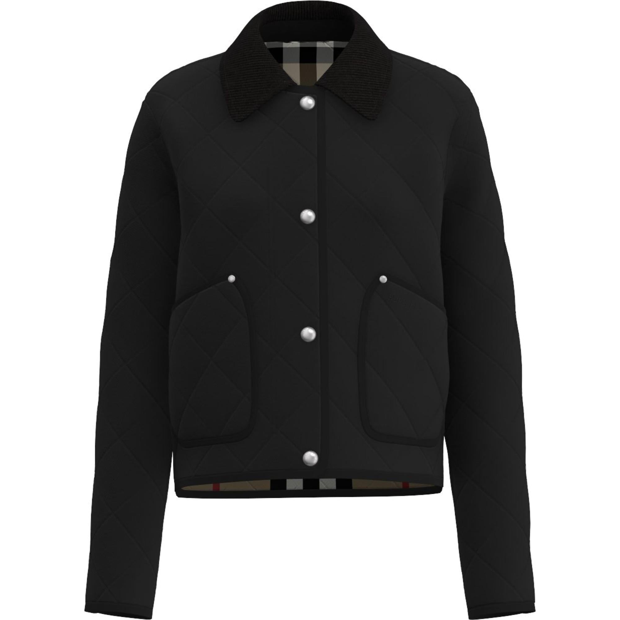 코튼 개버딘 다이아몬드 퀼팅 재킷