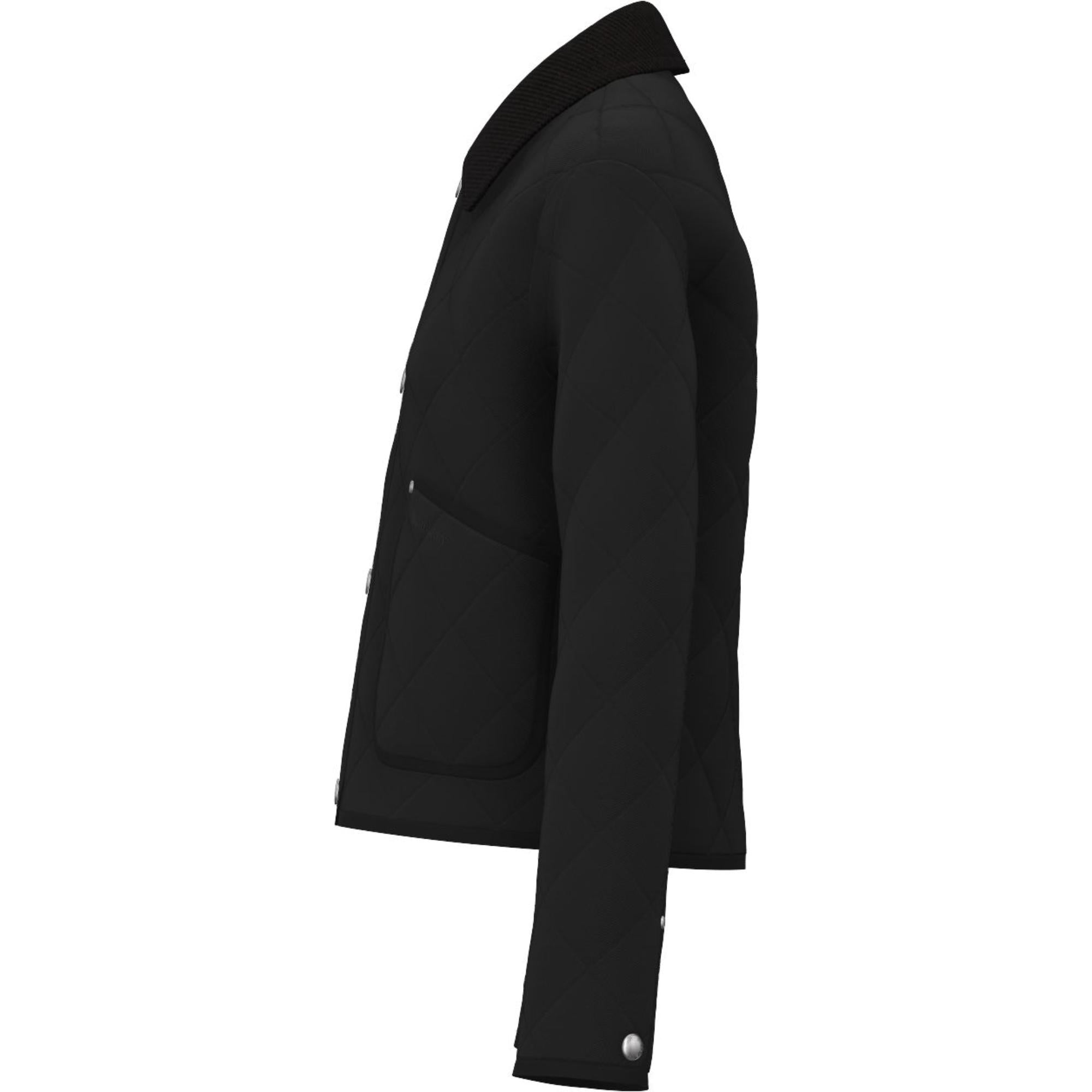 코튼 개버딘 다이아몬드 퀼팅 재킷