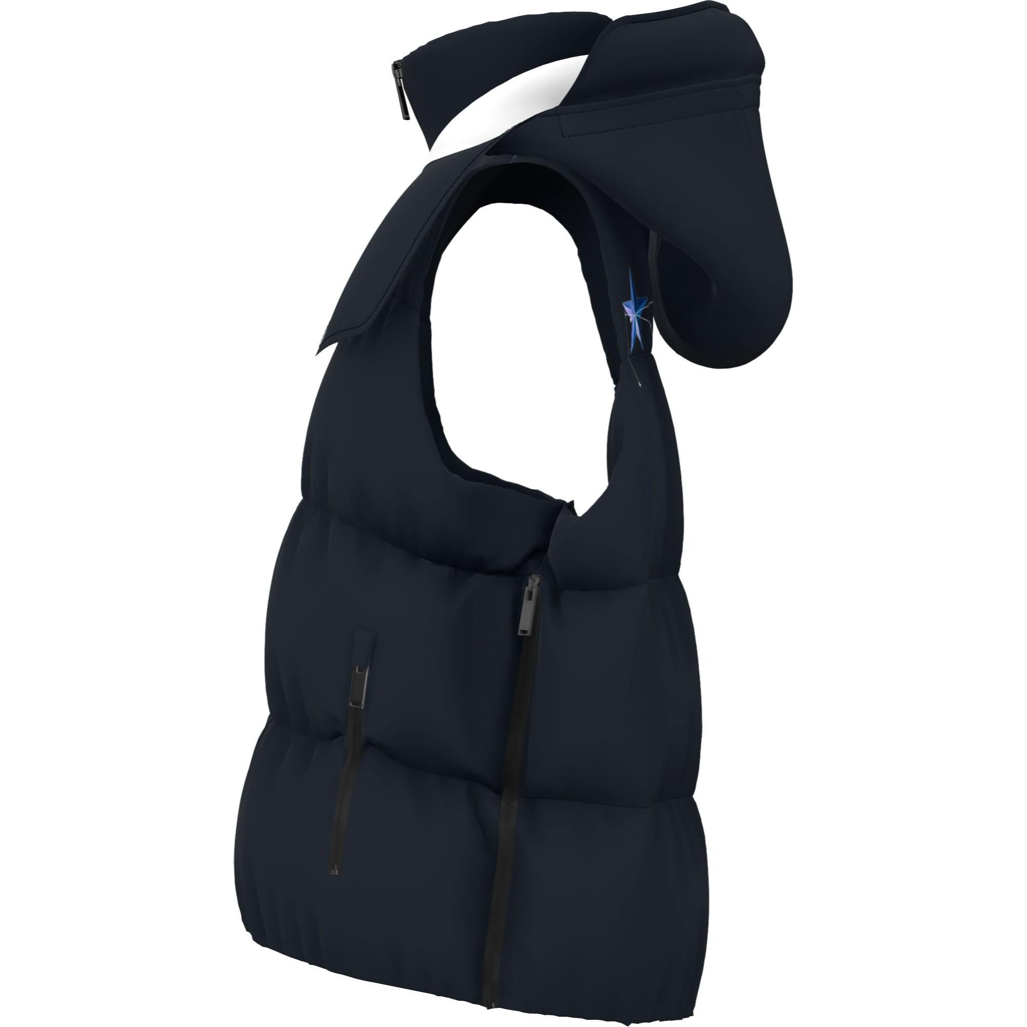 디태처블 후드 나일론 퍼퍼 질레