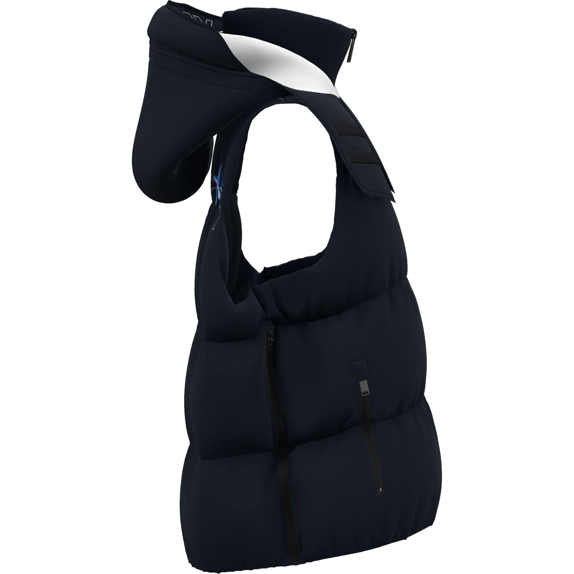 디태처블 후드 나일론 퍼퍼 질레