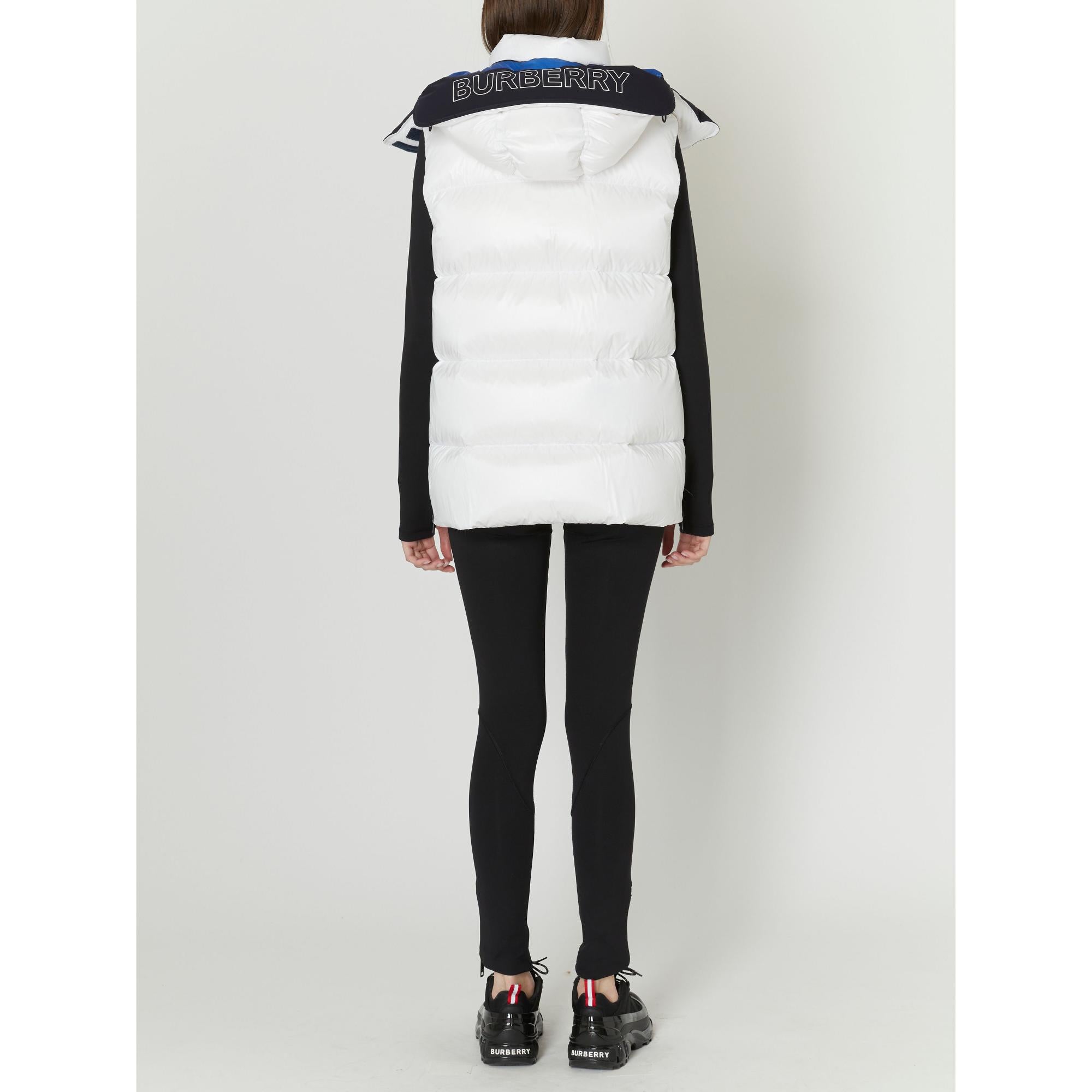 디태처블 후드 투톤 나일론 퍼퍼 질레