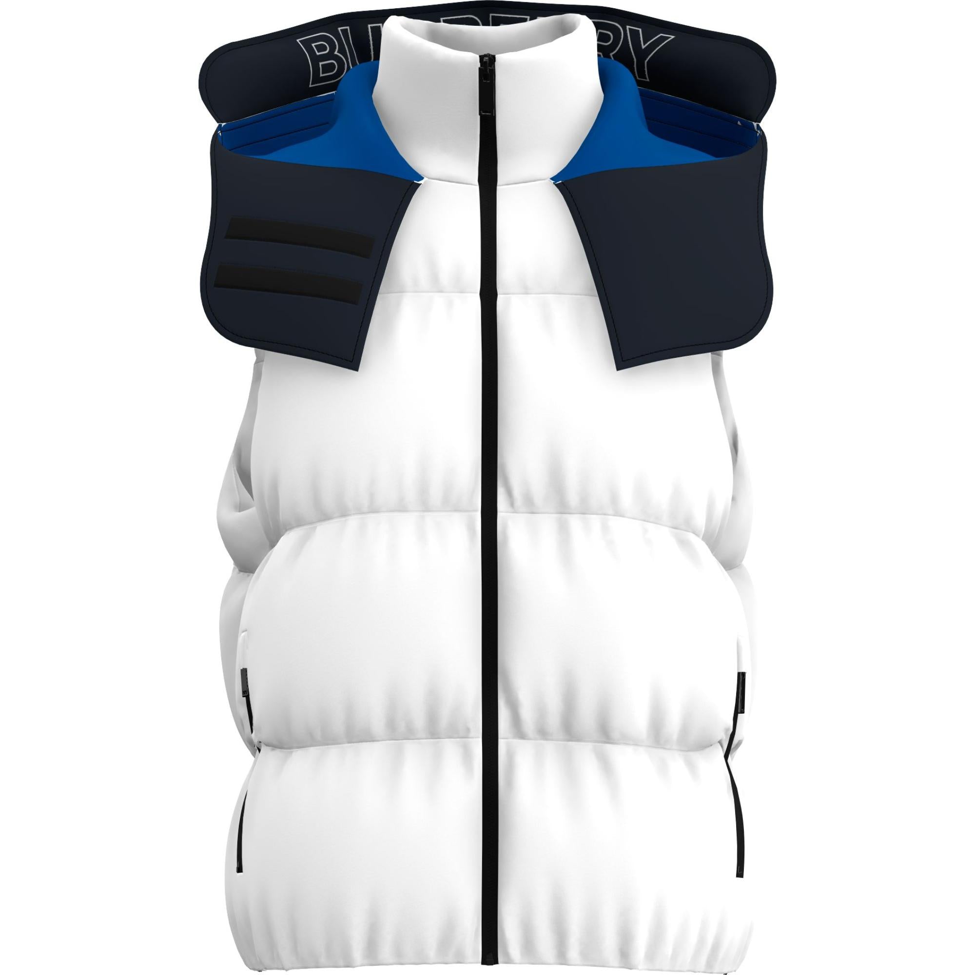 디태처블 후드 투톤 나일론 퍼퍼 질레