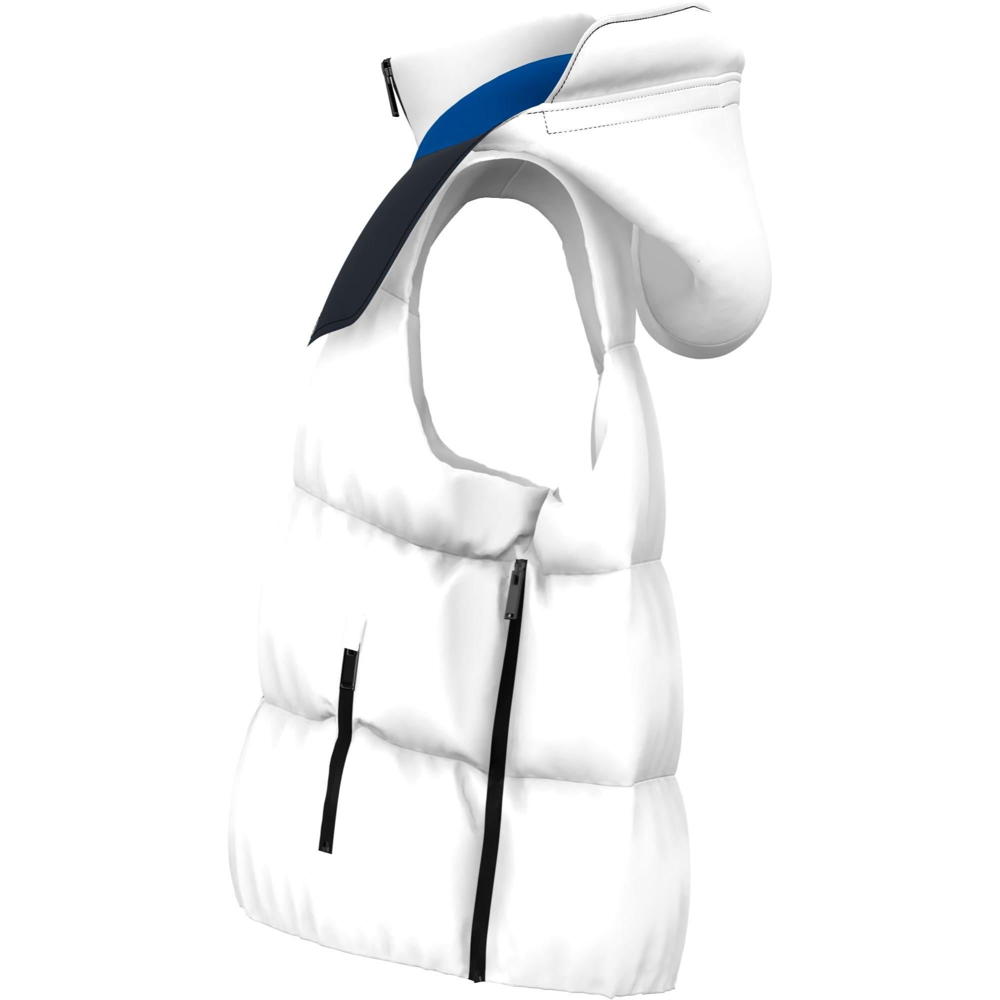 디태처블 후드 투톤 나일론 퍼퍼 질레