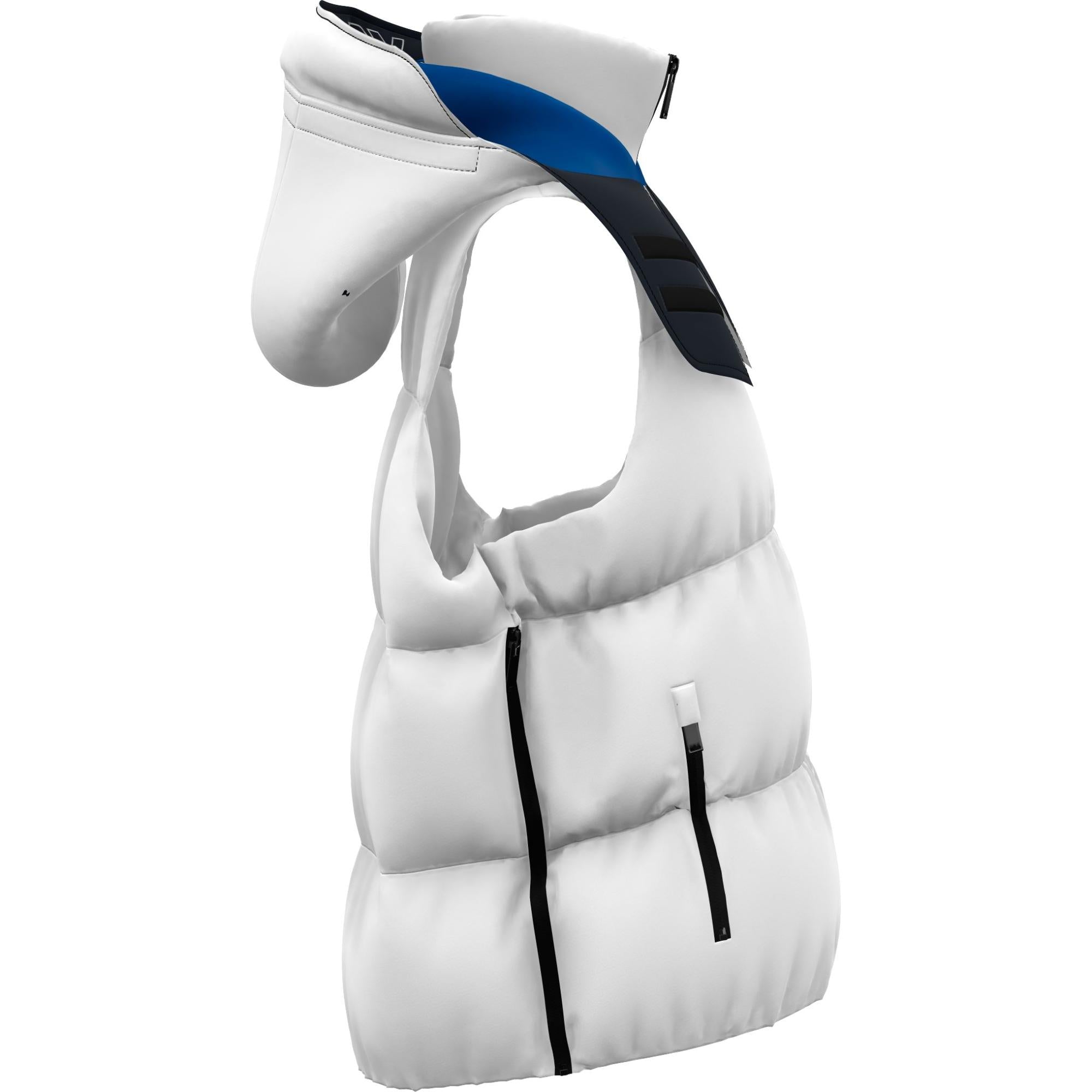 디태처블 후드 투톤 나일론 퍼퍼 질레