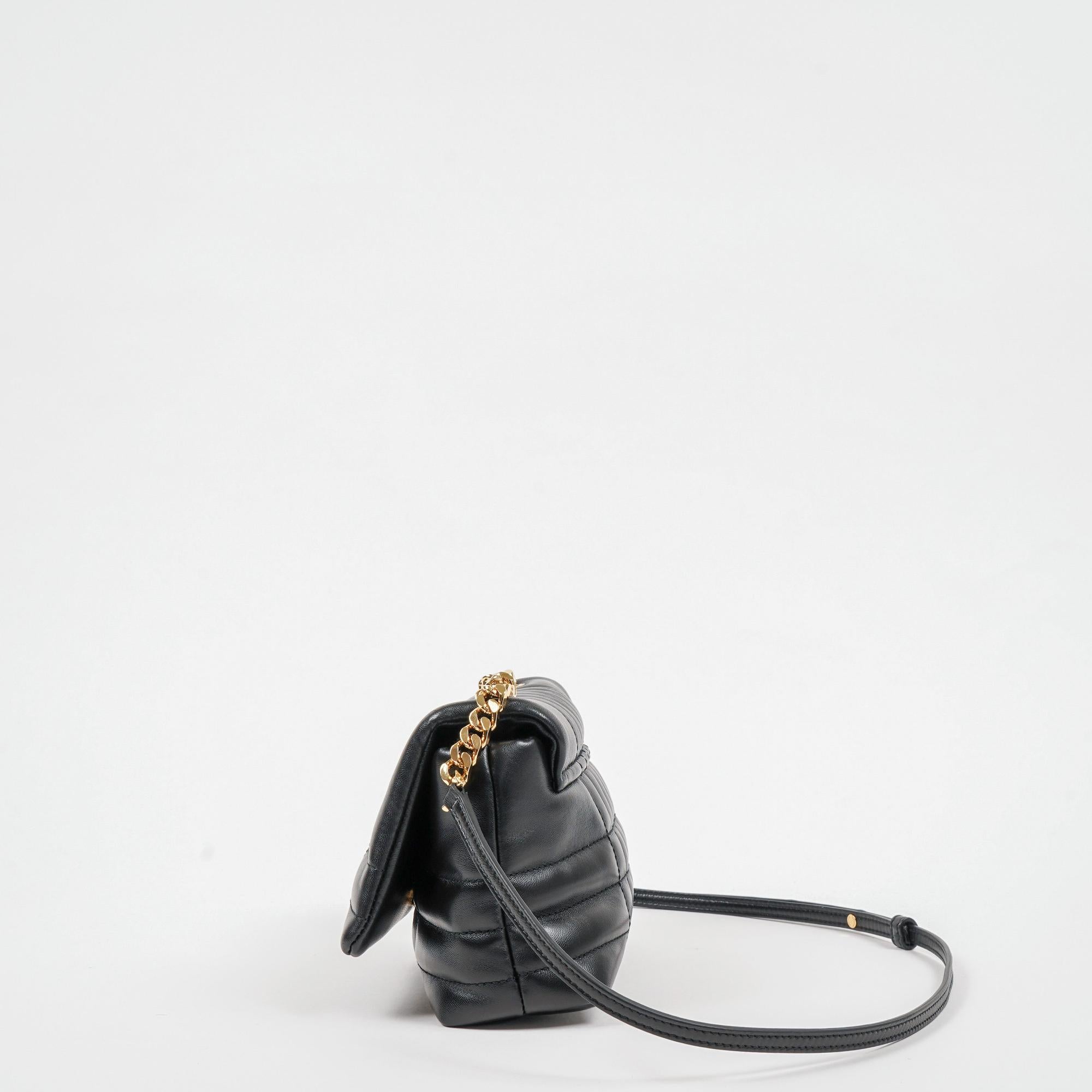 퀼팅 레더 미니 롤라 사첼