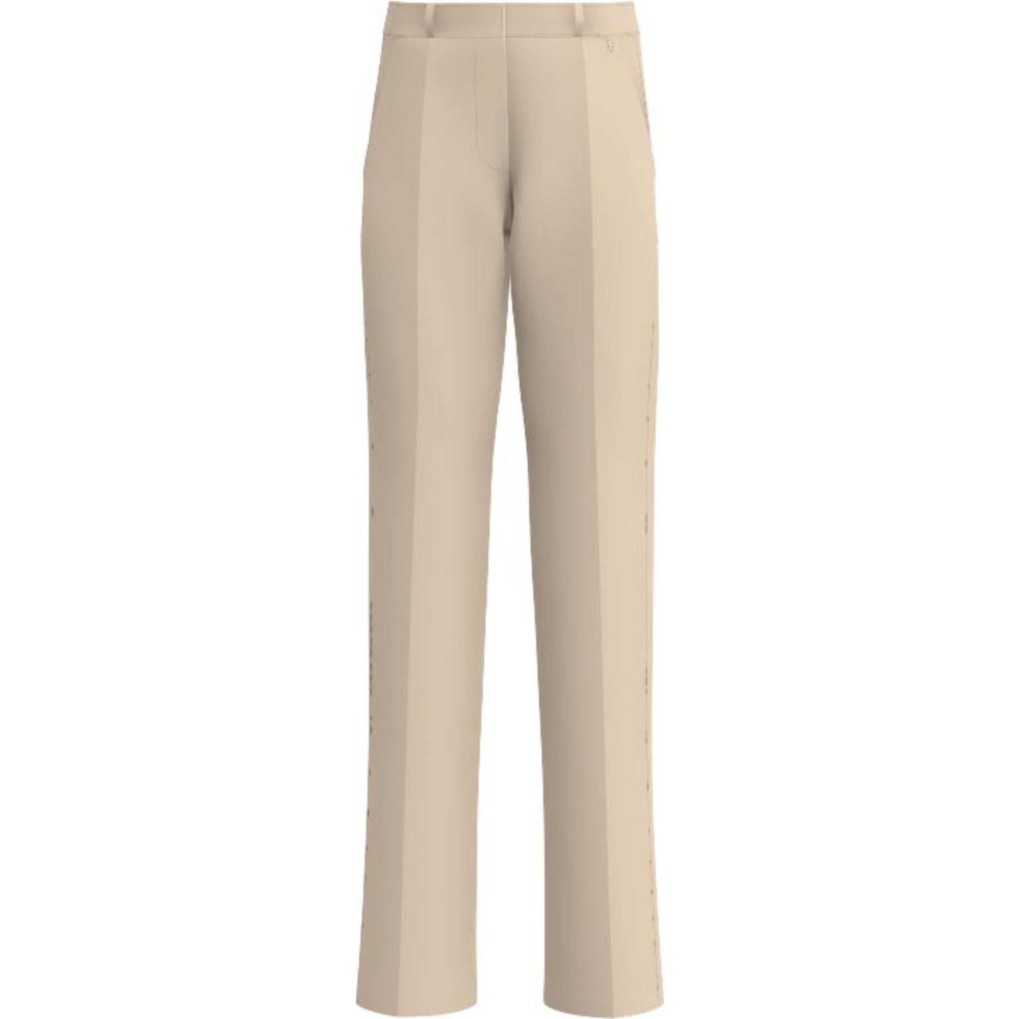 커스텀핏 모노그램 모티프 울 테일러드 팬츠