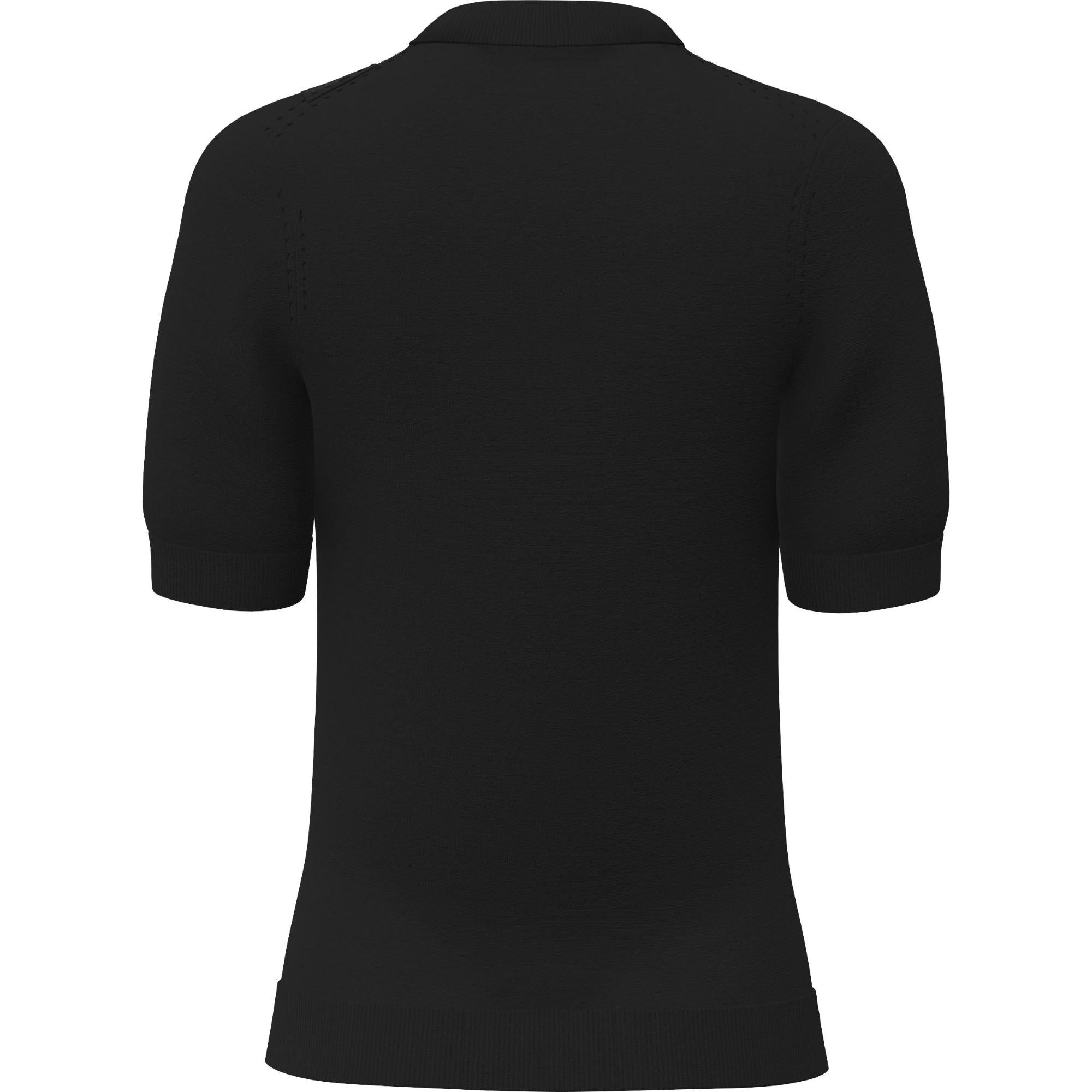 쇼트 슬리브 모노그램 모티프 울 실크 캐시미어 톱