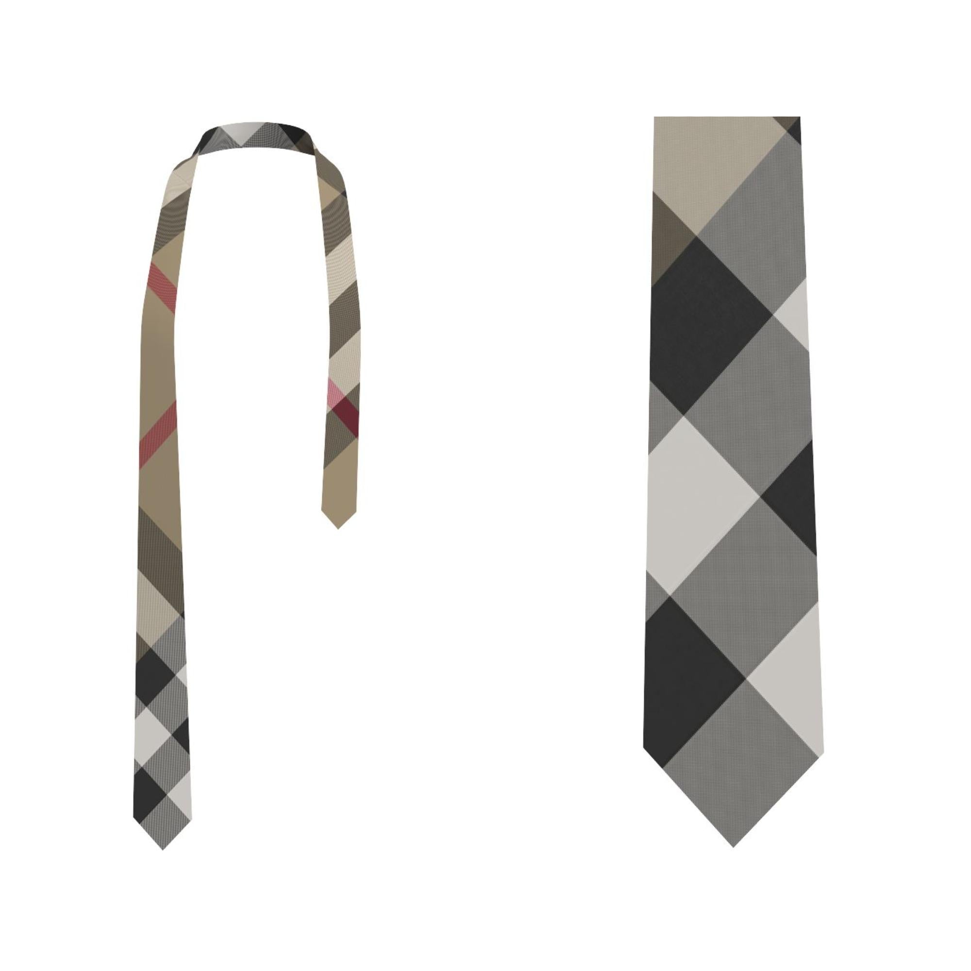 클래식컷 이그재저레이트 체크 실크 타이