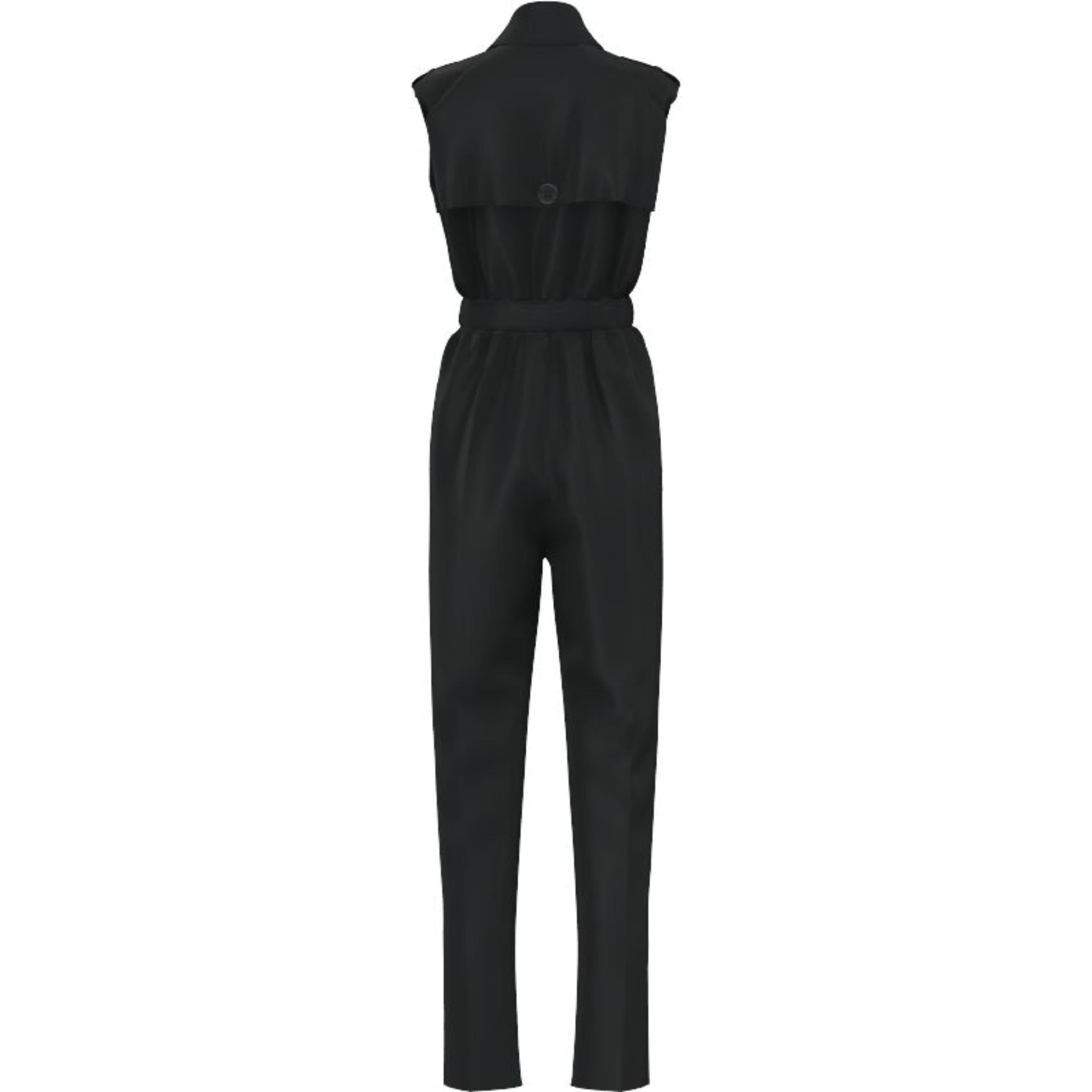 커스텀핏 슬리브리스 모헤어 울 트렌치 점프수트