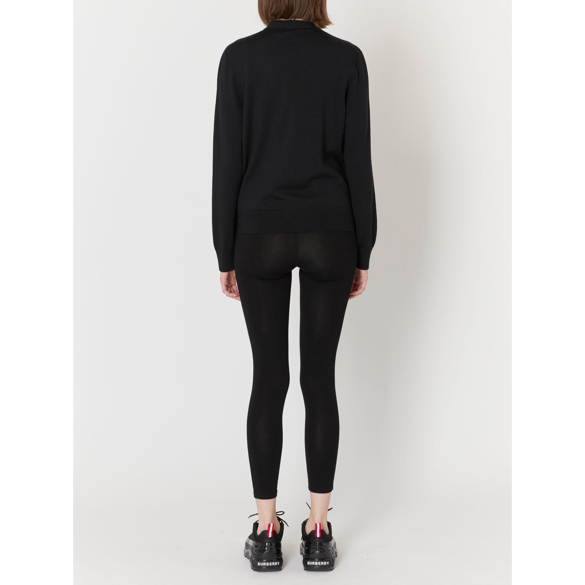 모노그램 모티프 울 실크 카디건