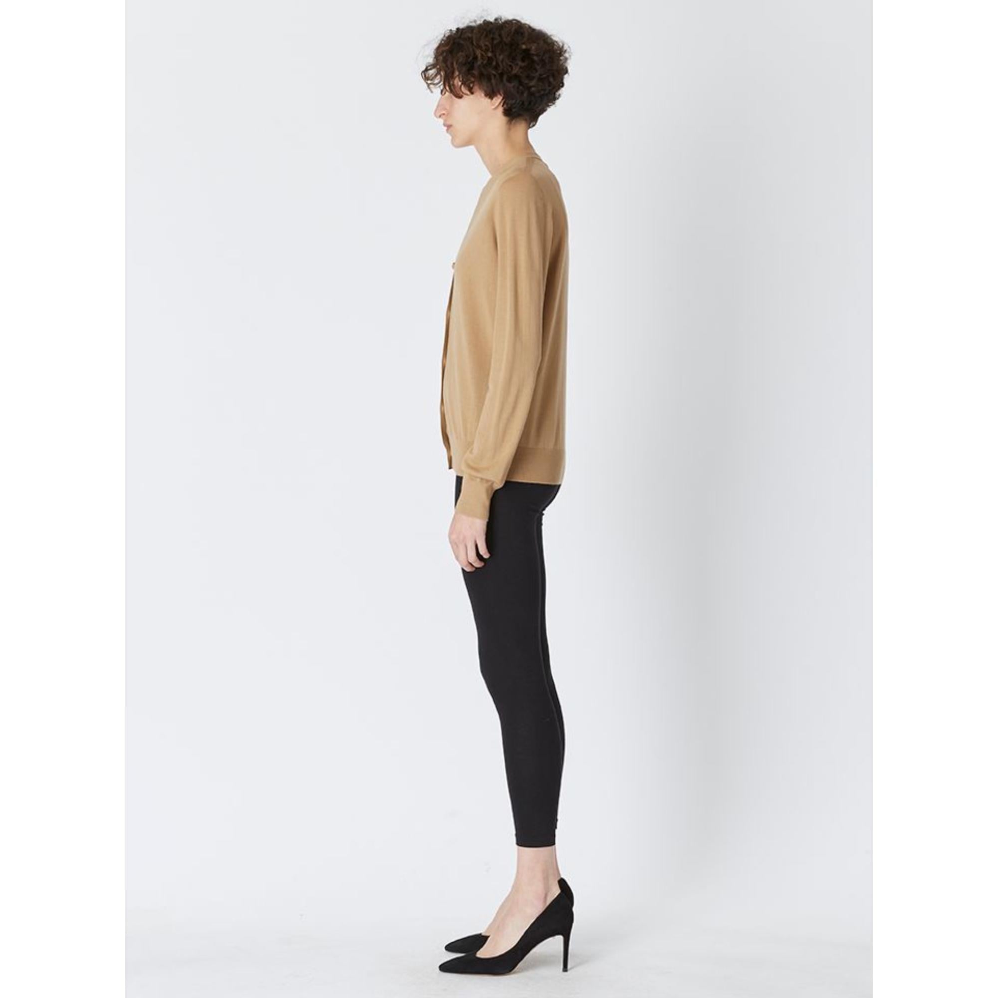 모노그램 모티프 울 실크 블렌드 카디건