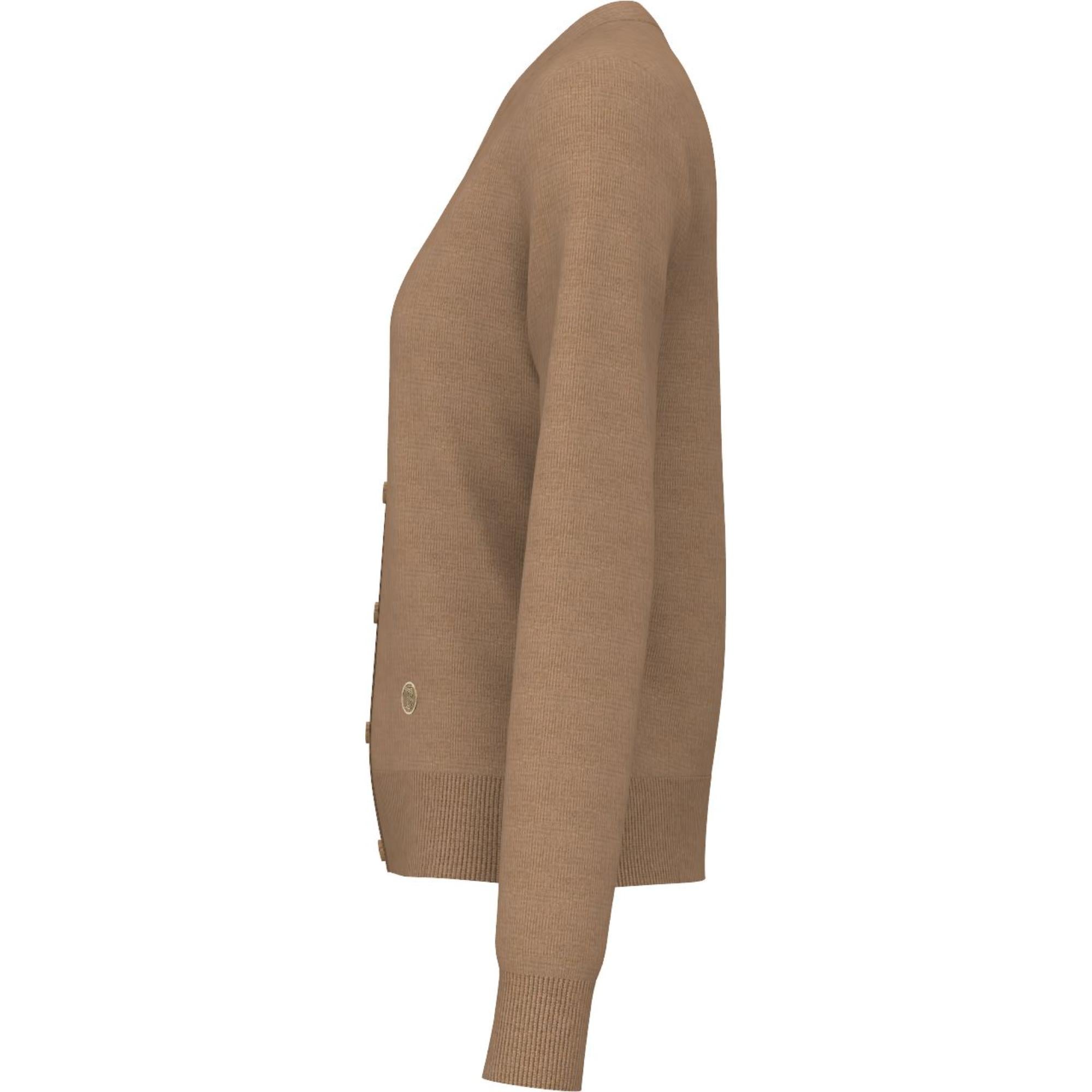 모노그램 모티프 울 실크 블렌드 카디건