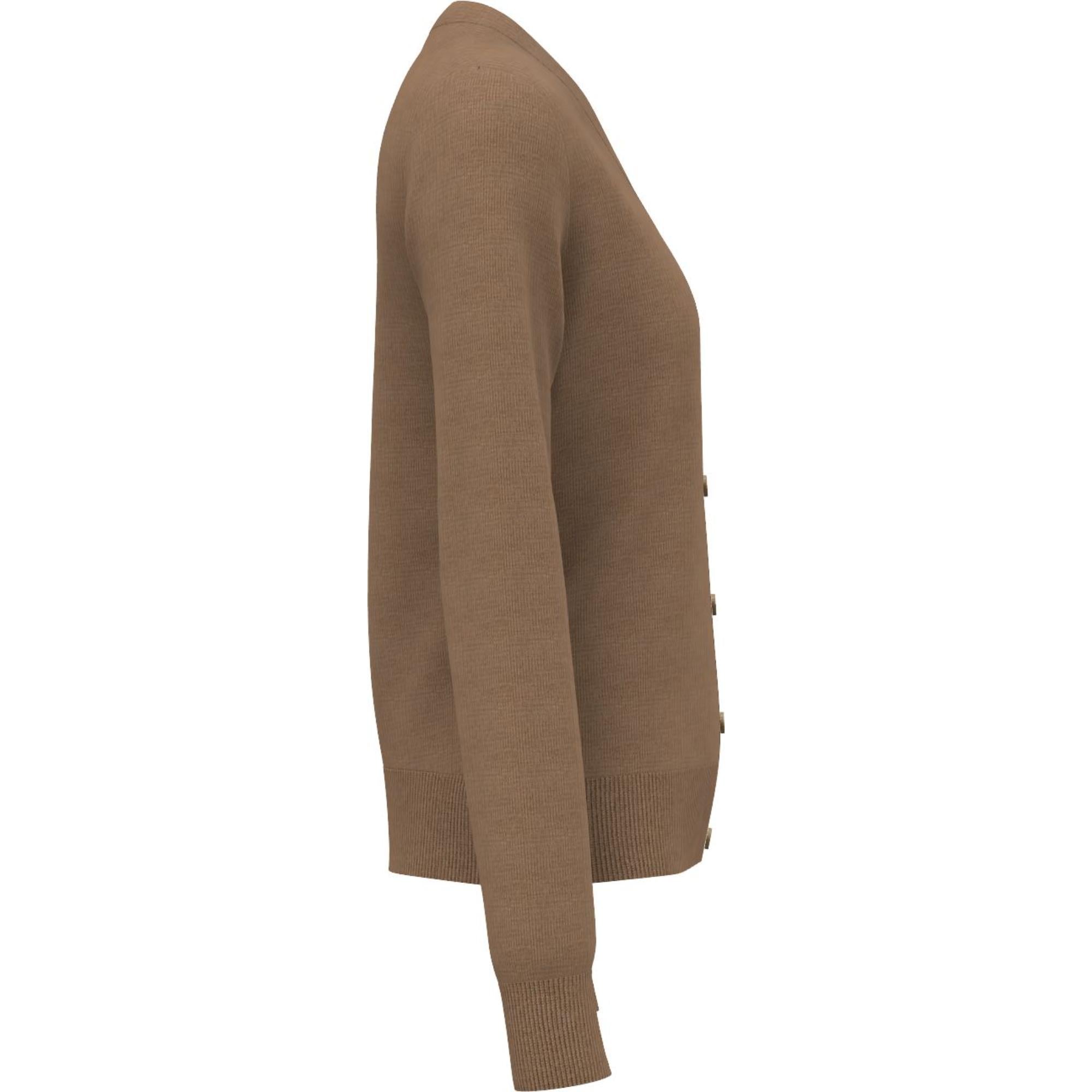 모노그램 모티프 울 실크 블렌드 카디건