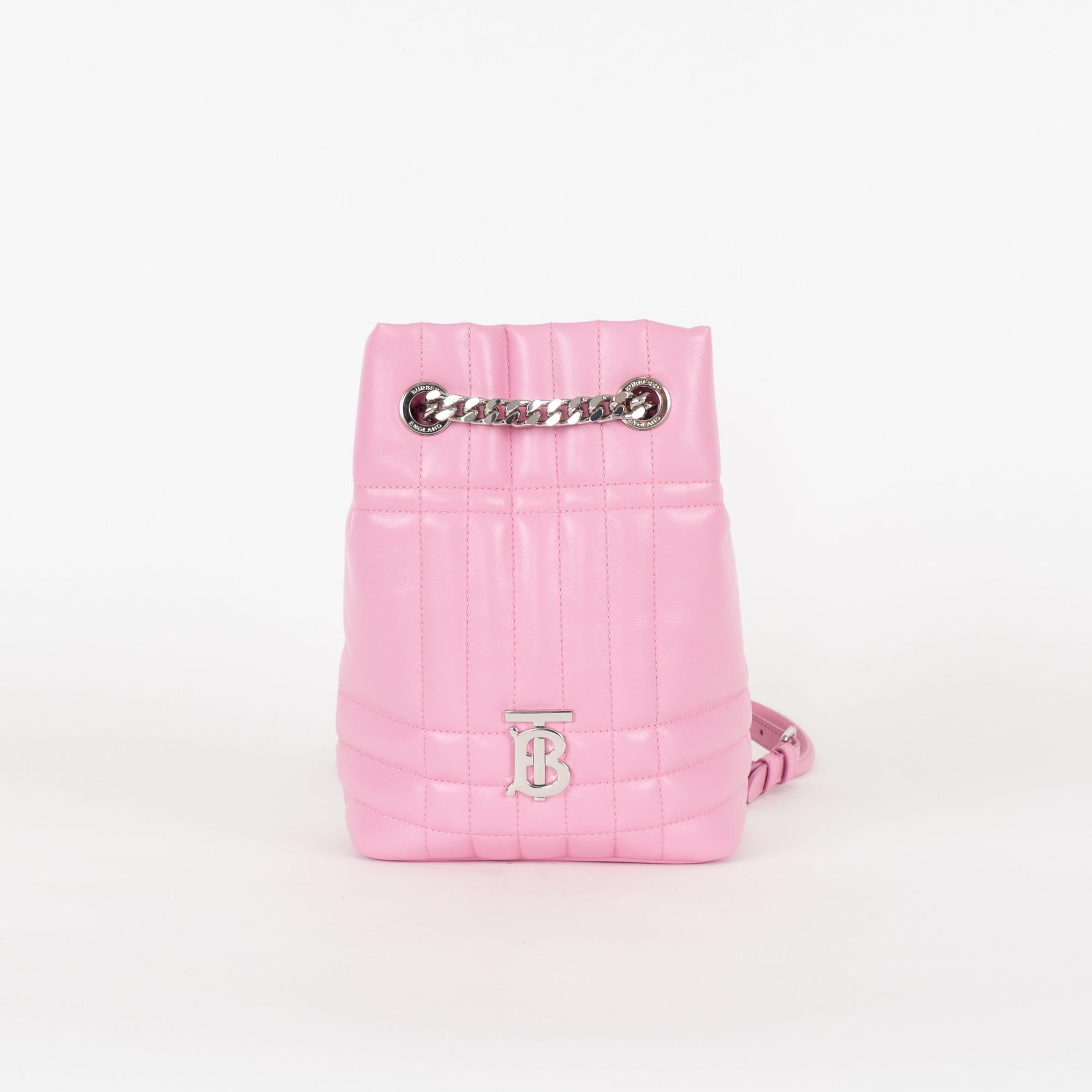 퀼팅 레더 미니 롤라 백팩