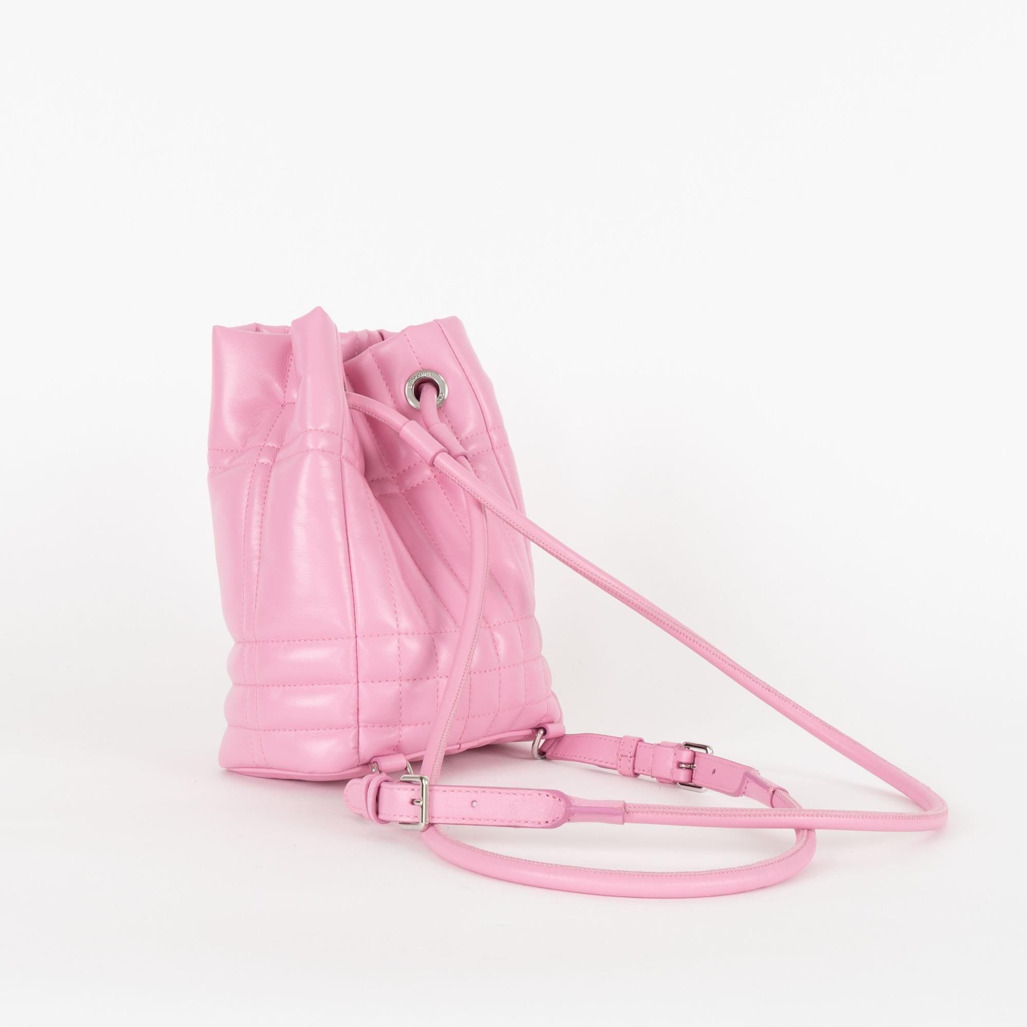 퀼팅 레더 미니 롤라 백팩