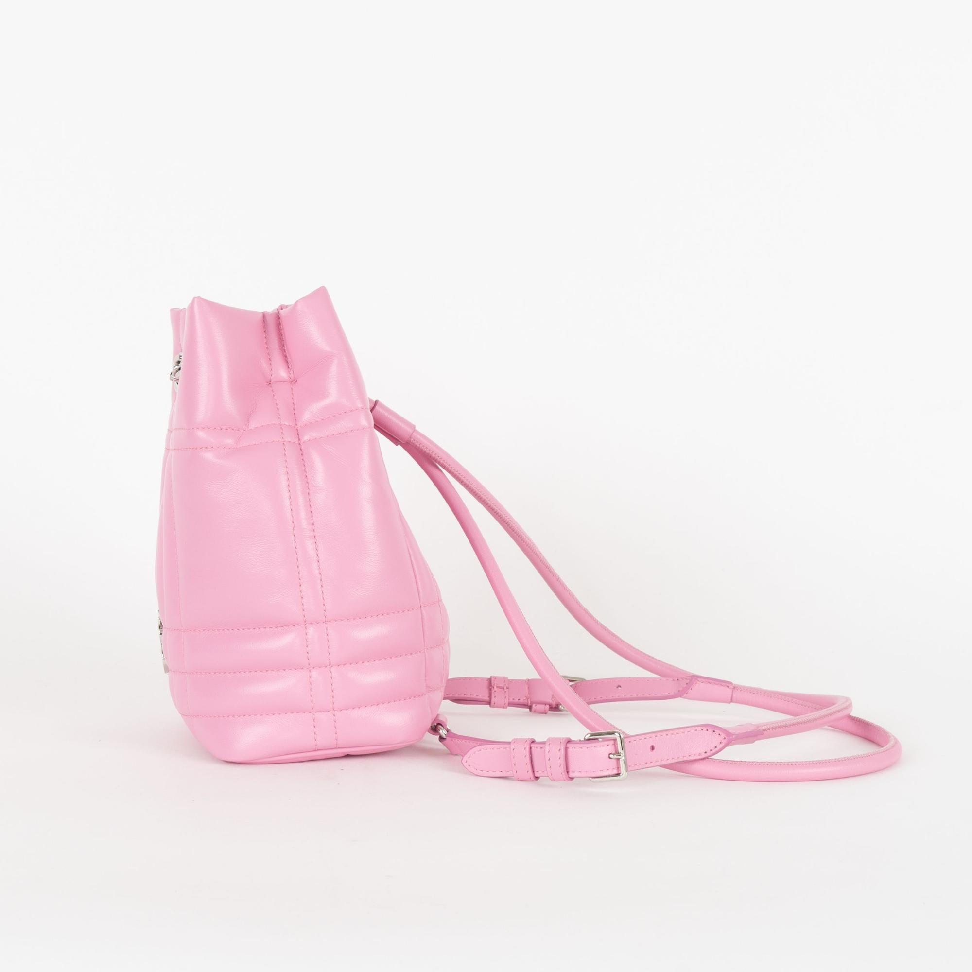 퀼팅 레더 미니 롤라 백팩