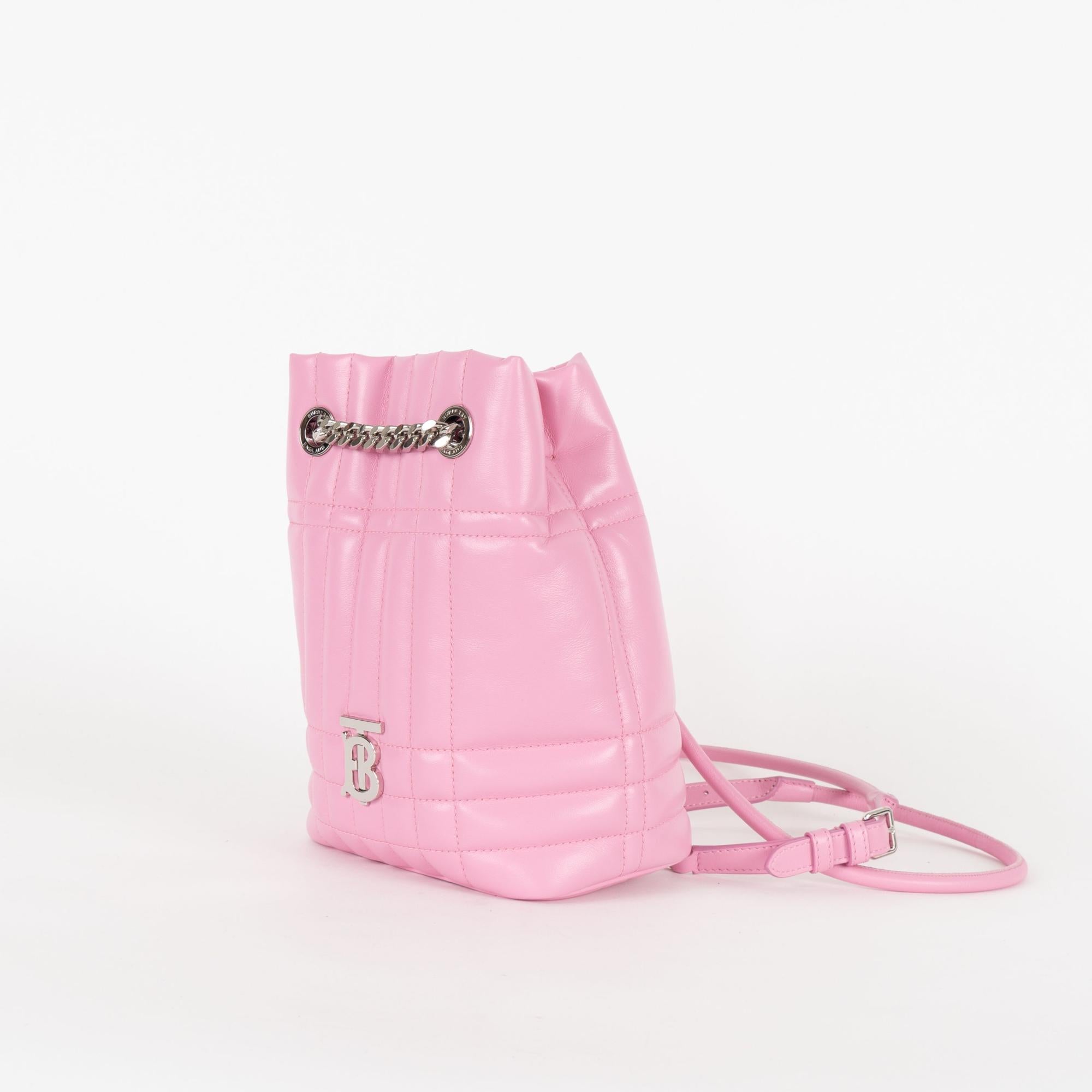 퀼팅 레더 미니 롤라 백팩