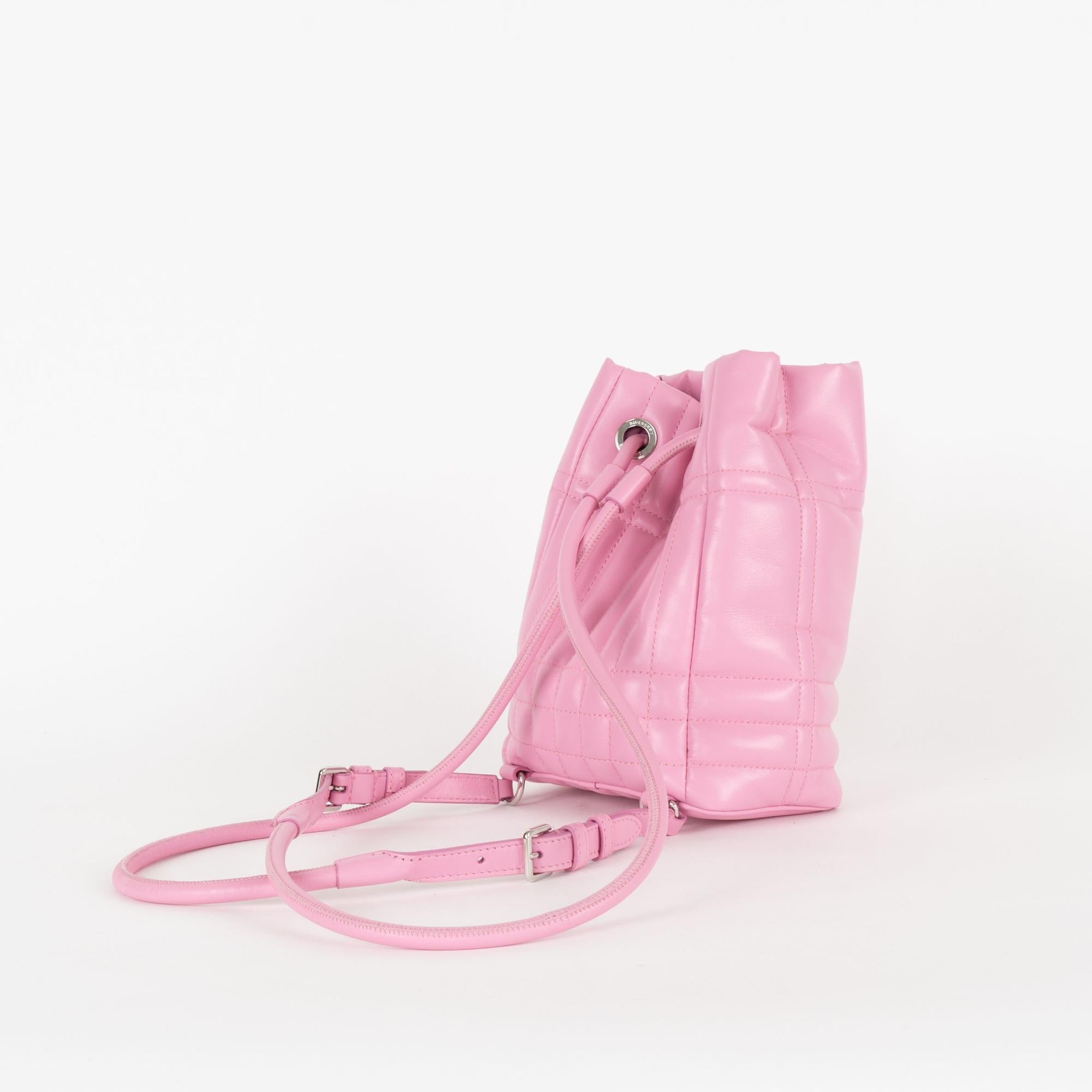 퀼팅 레더 미니 롤라 백팩