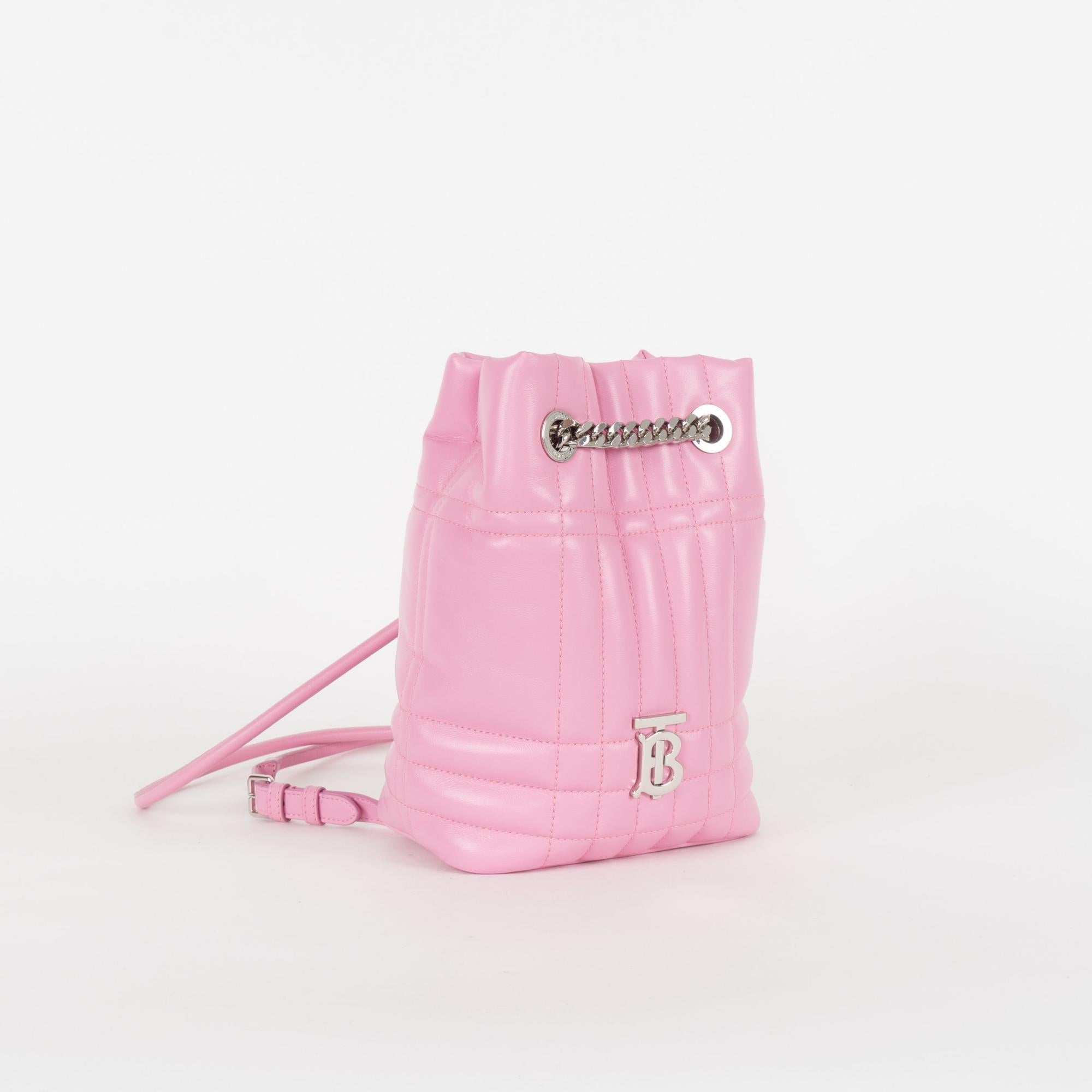 퀼팅 레더 미니 롤라 백팩