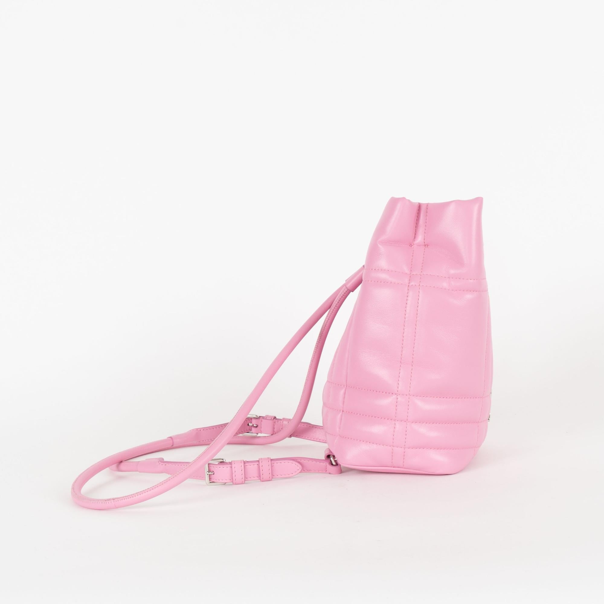 퀼팅 레더 미니 롤라 백팩