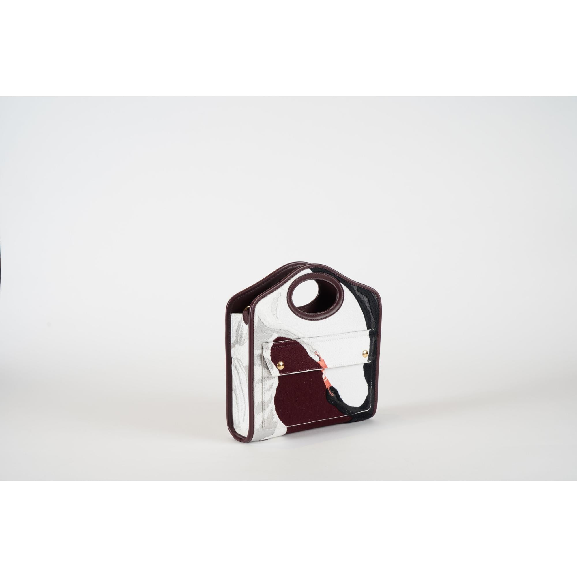 미니 스완 그래픽 레더 포켓 백