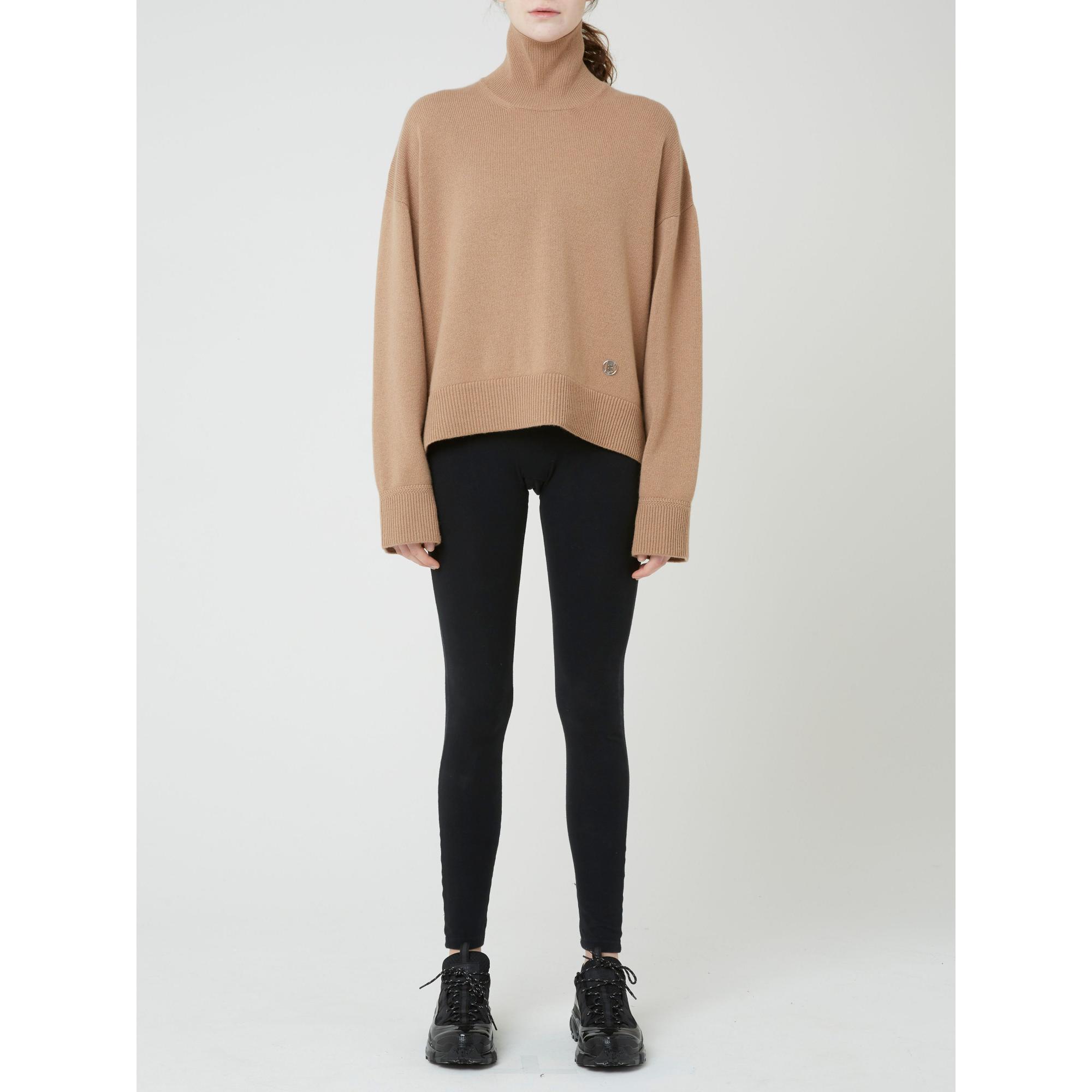 모노그램 모티프 캐시미어 퍼넬넥 스웨터