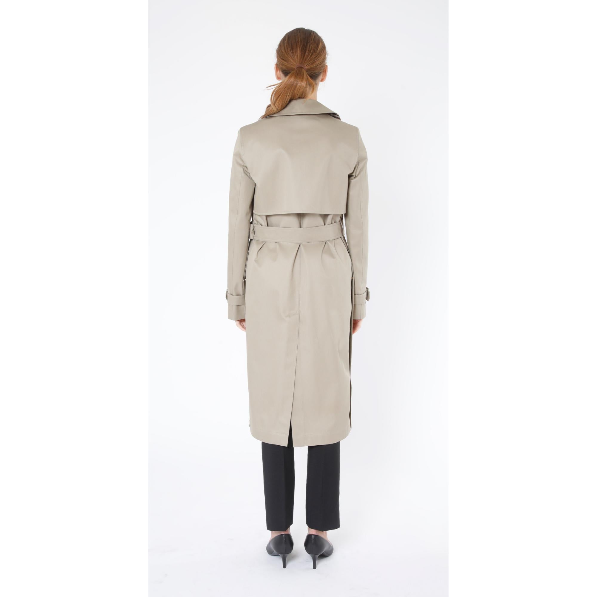 코튼 개버딘 벨트 트렌치코트