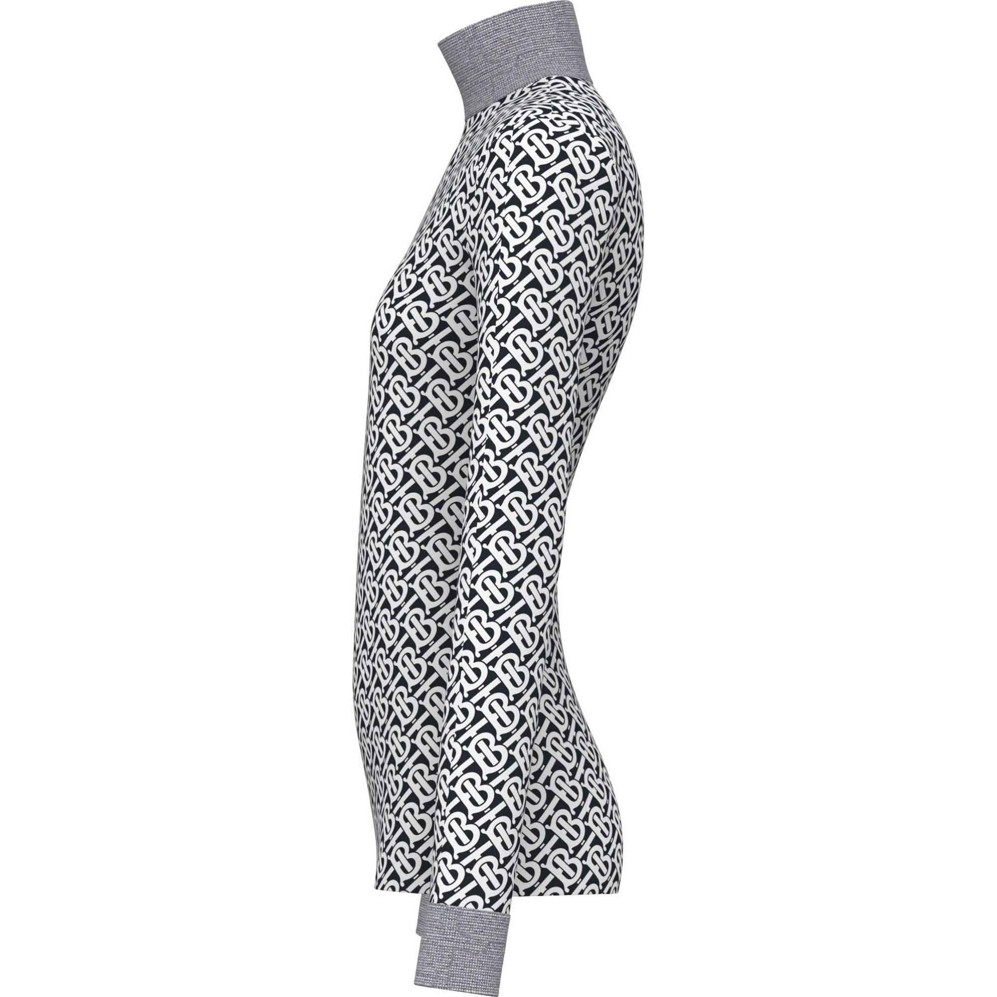 모노그램 울 자카드 터틀넥 스웨터