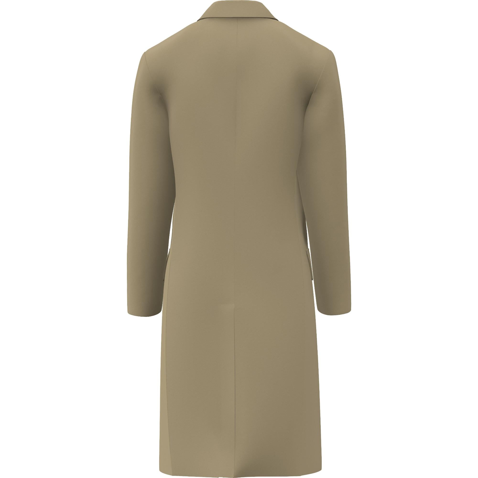 울 코튼 테일러드 코트