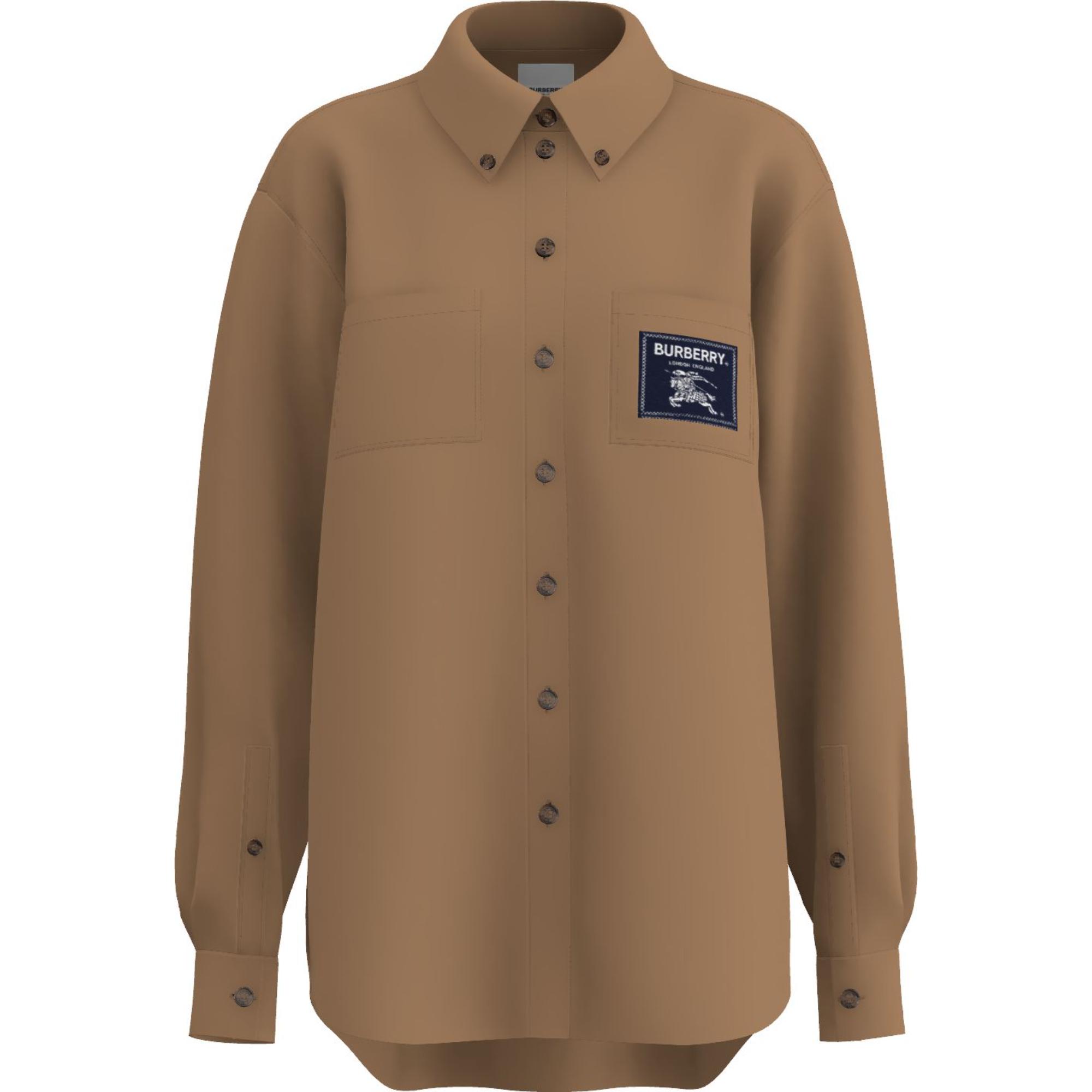 프로섬 라벨 코튼 셔츠