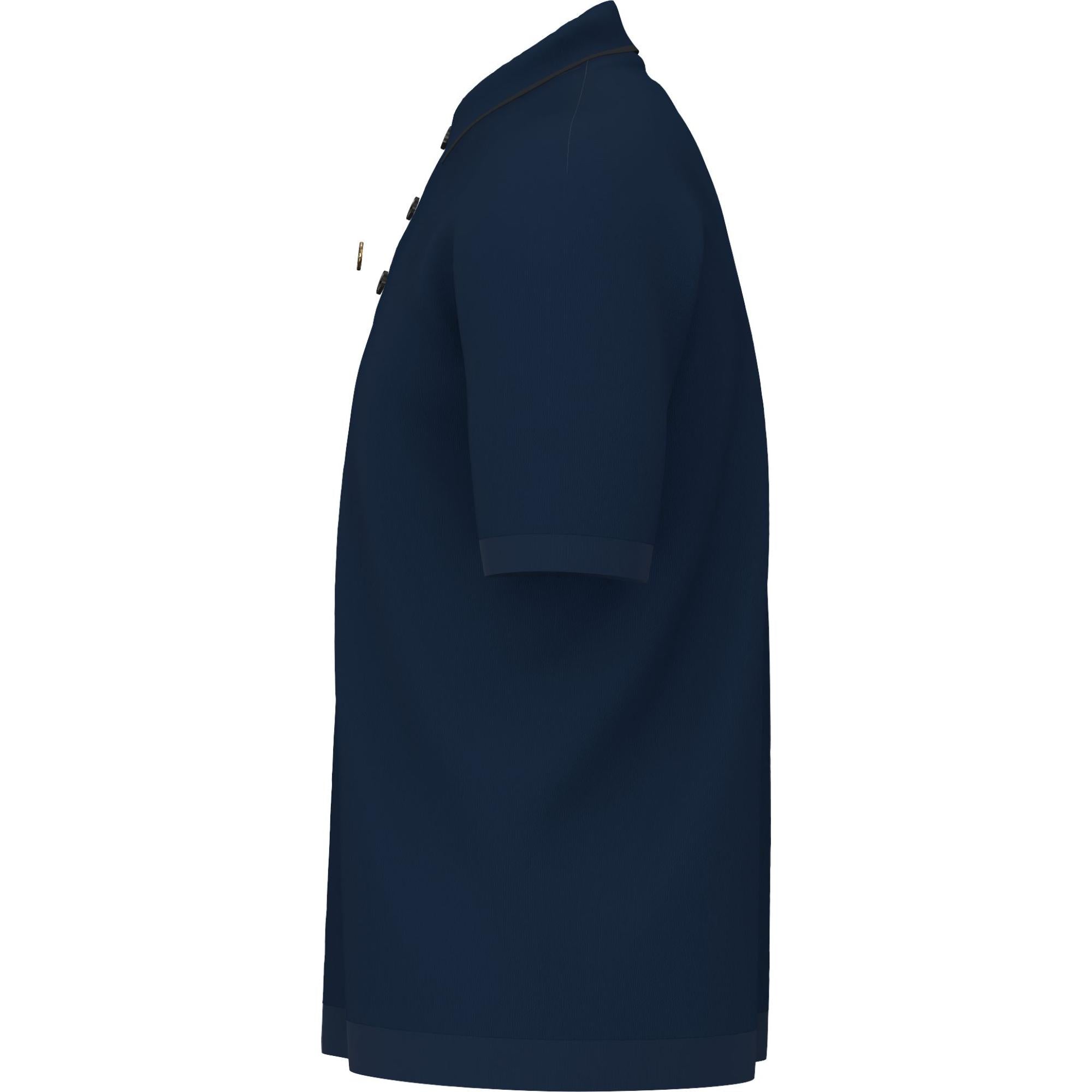 모노그램 모티프 울 실크 캐시미어 폴로셔츠