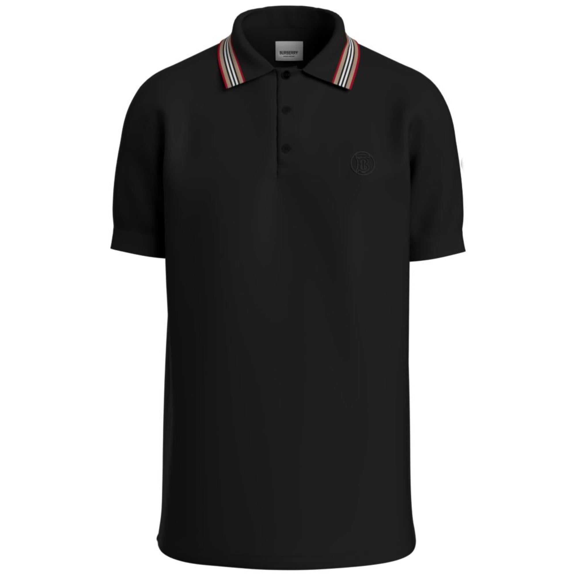 아이콘 스트라이프 칼라 폴로셔츠