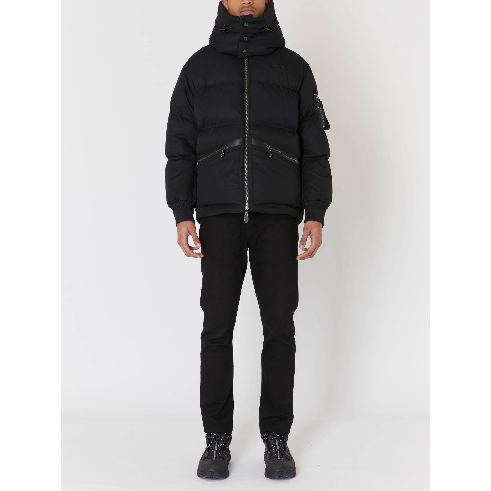 디태처블 후드 코튼 개버딘 퍼퍼 재킷