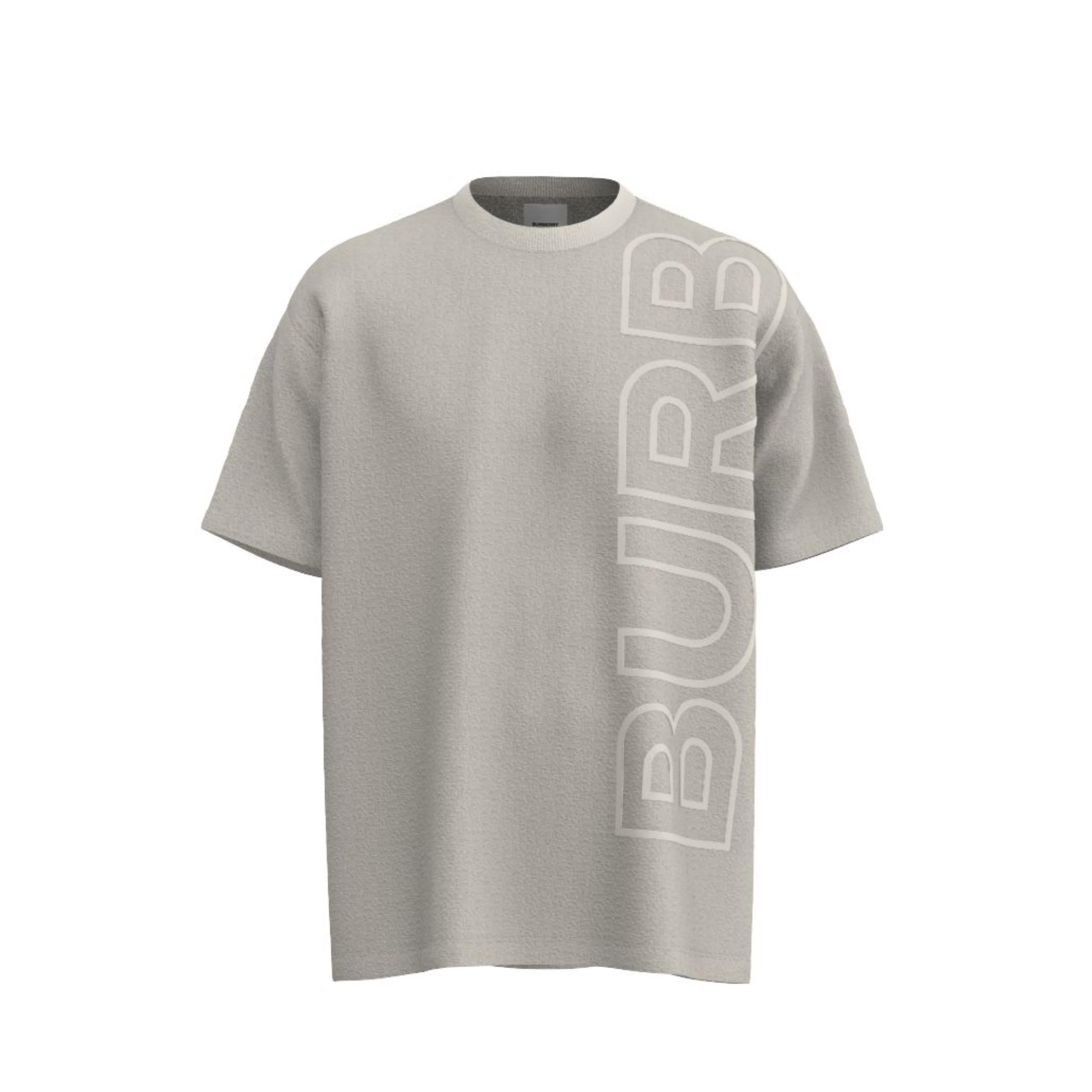 로고 엠보싱 코튼 오버사이즈 티셔츠