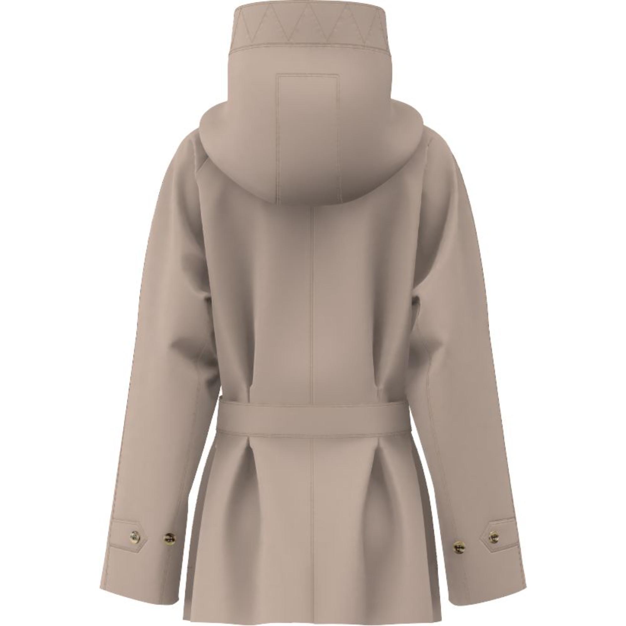 코튼 개버딘 후드 카 코트