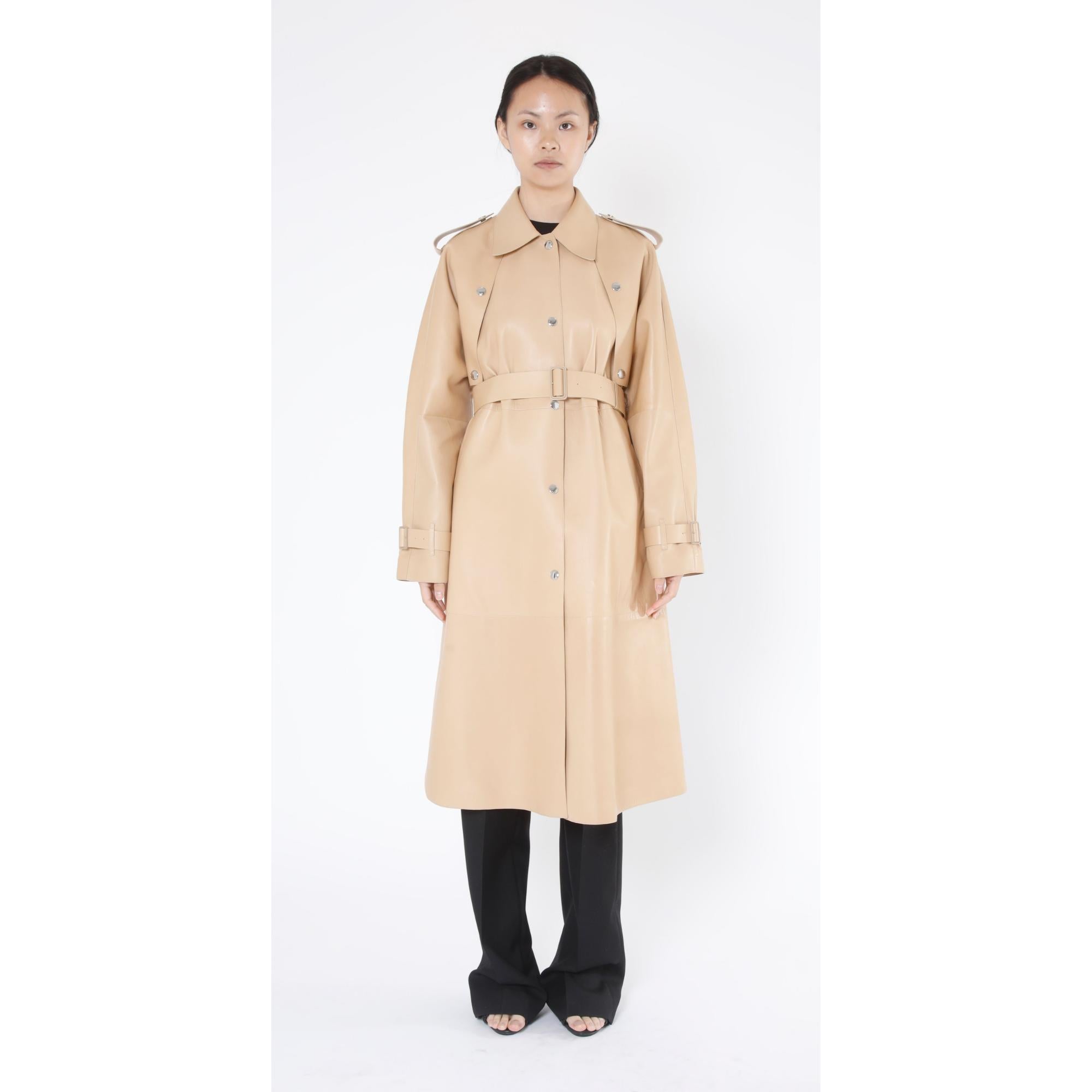 플롱제 램스킨 싱글브레스트 코트