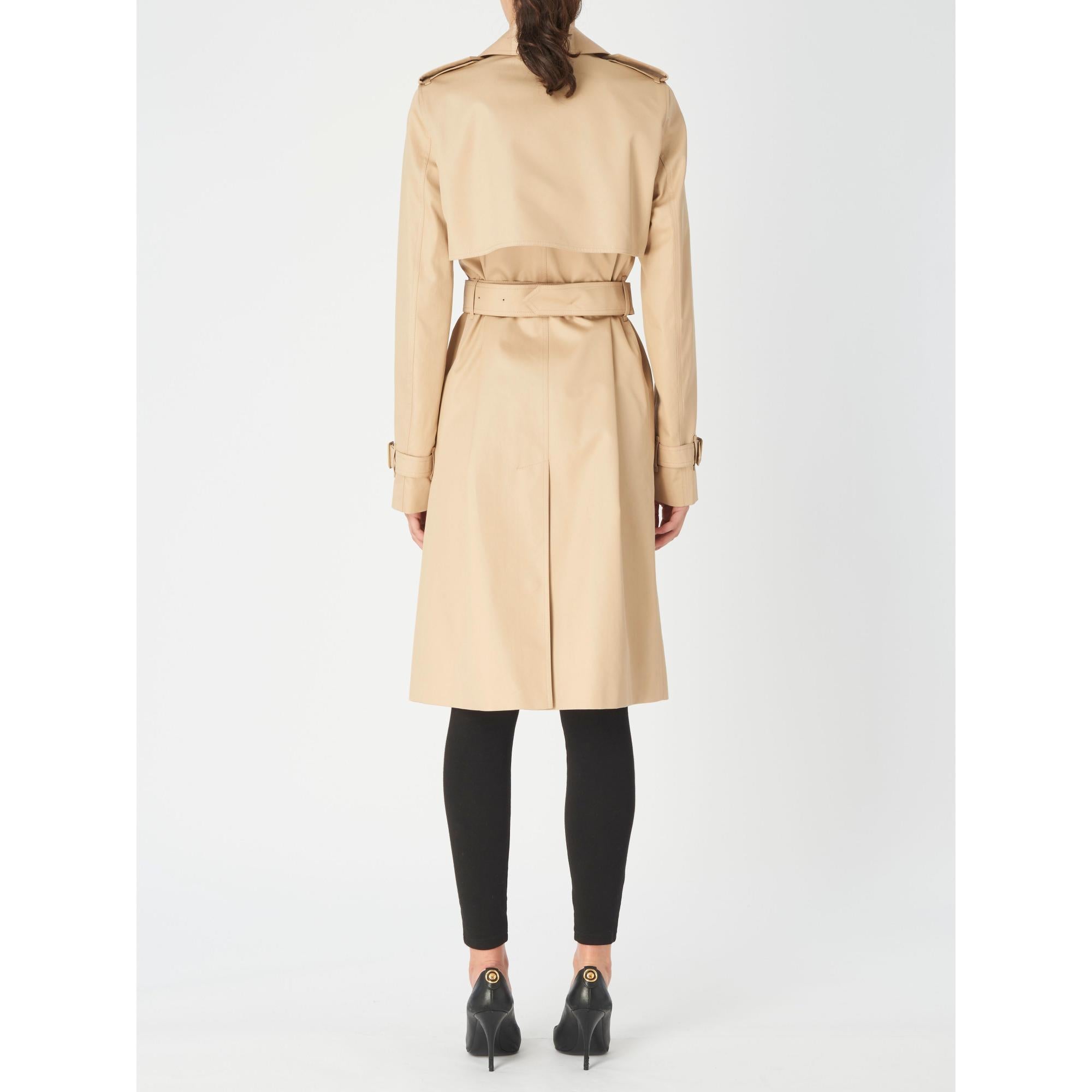 롱 체크 칼라 트렌치코트