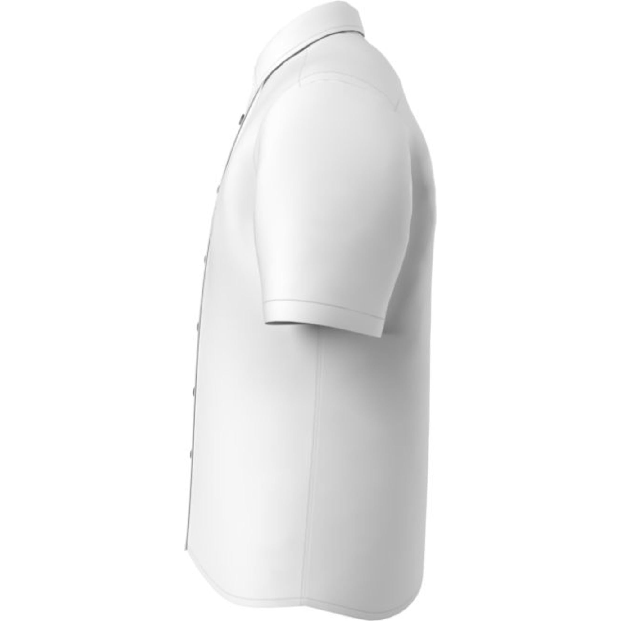 쇼트 슬리브 모노그램 모티프 스트레치 코튼 셔츠