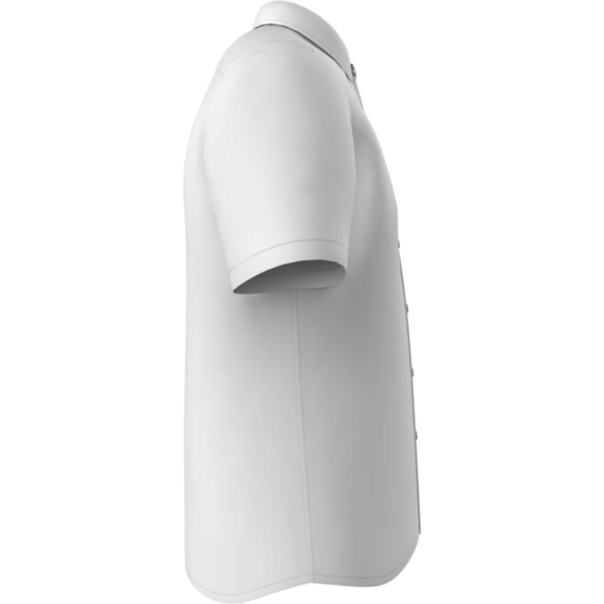 쇼트 슬리브 모노그램 모티프 스트레치 코튼 셔츠