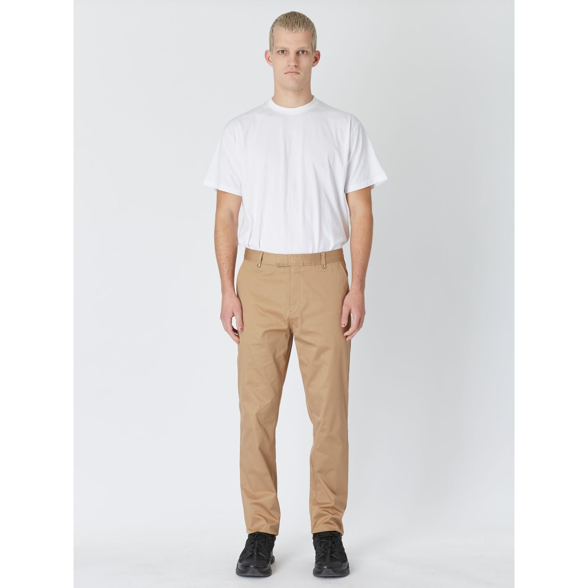 슬림핏 모노그램 모티프 스트레치 코튼 치노